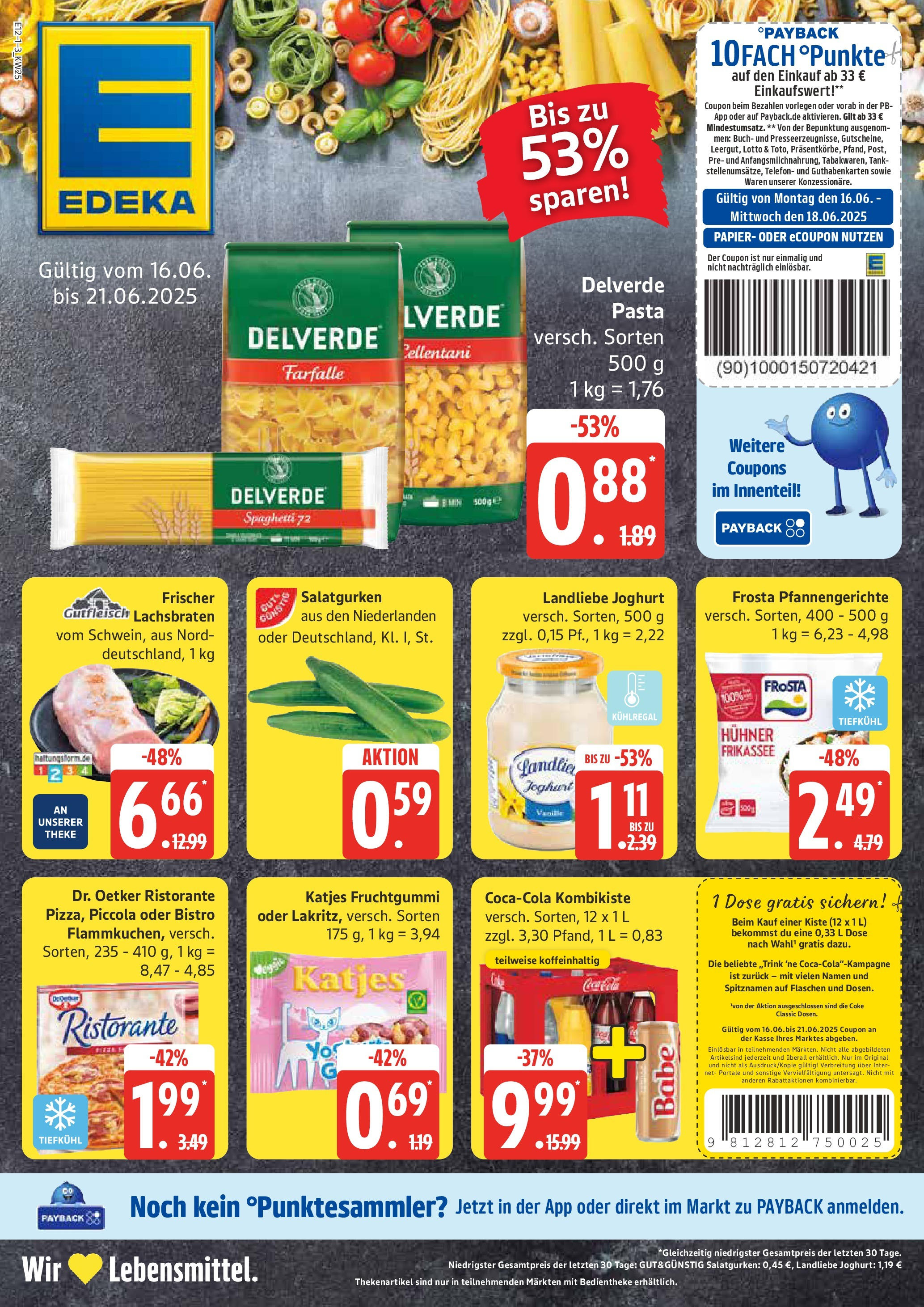 Edeka prospekt Ammersbek	 (ab 15.06.2025) » Angebote Online | Seite: 1 | Produkte: Katjes, Frosta, Landliebe joghurt, Pasta
