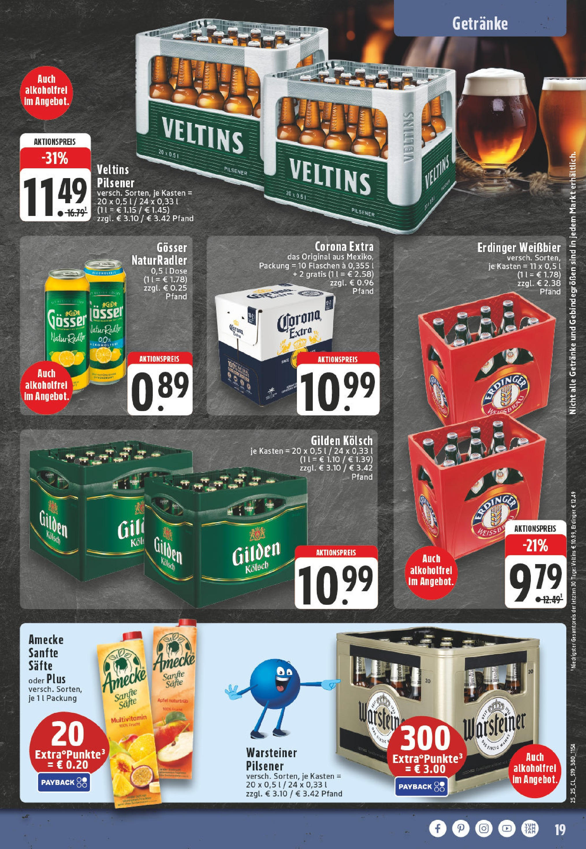 Edeka prospekt Höhn	 (ab 15.06.2025) » Angebote Online | Seite: 19 | Produkte: Erdinger, Radler, Warsteiner, Veltins