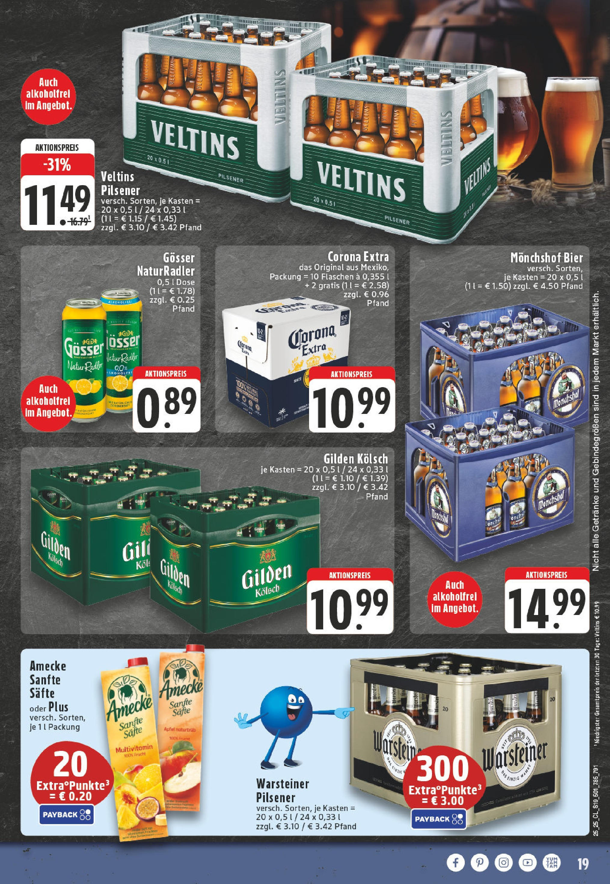 Edeka prospekt Lohmar	 (ab 15.06.2025) » Angebote Online | Seite: 19 | Produkte: Monchshof, Äpfel, Radler, Warsteiner