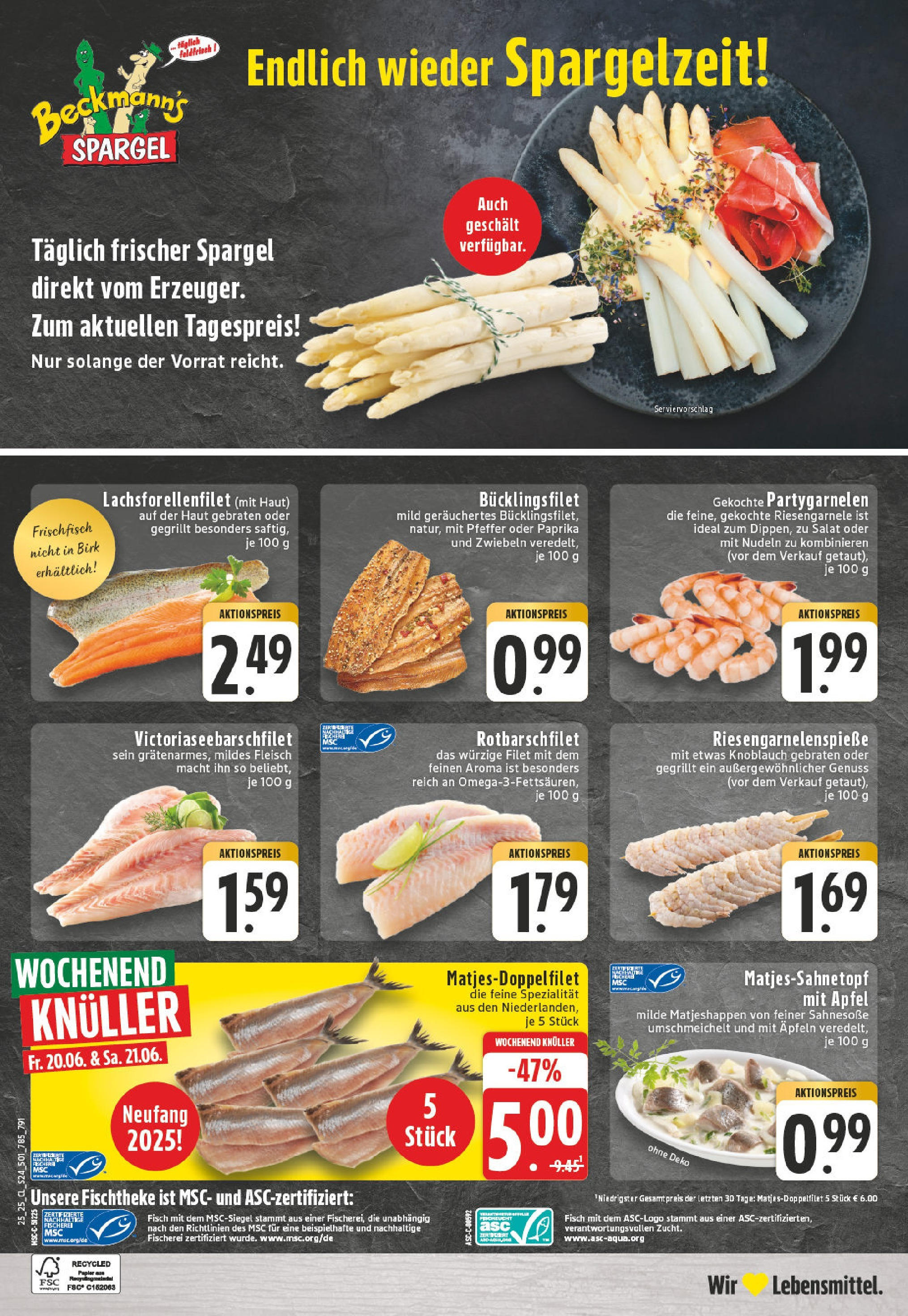 Edeka prospekt Lohmar	 (ab 15.06.2025) » Angebote Online | Seite: 24 | Produkte: Fisch, Zwiebeln, Pfeffer, Salat