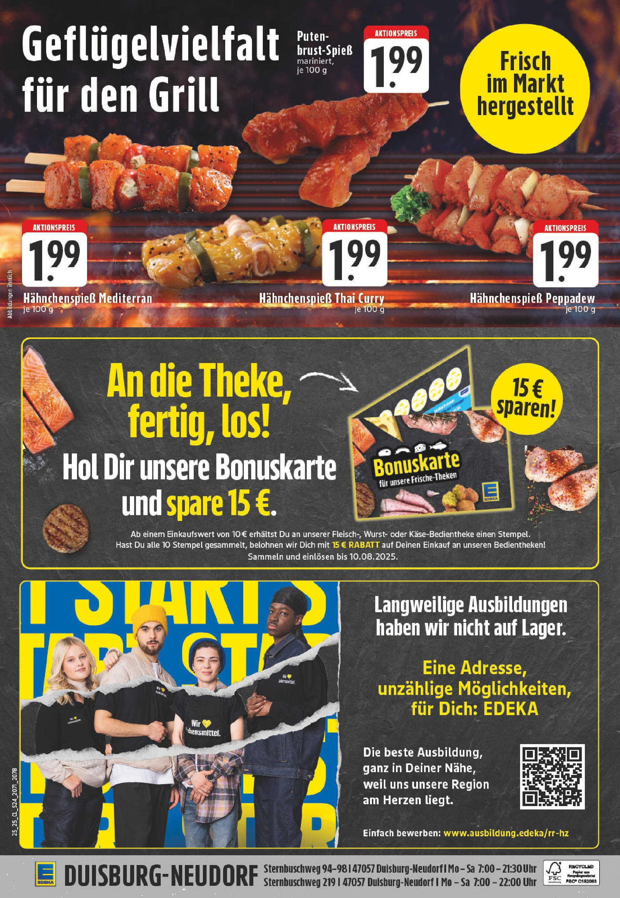 Edeka prospekt Duisburg	 (ab 15.06.2025) » Angebote Online | Seite: 24 | Produkte: Grill, Wurst, Uhr