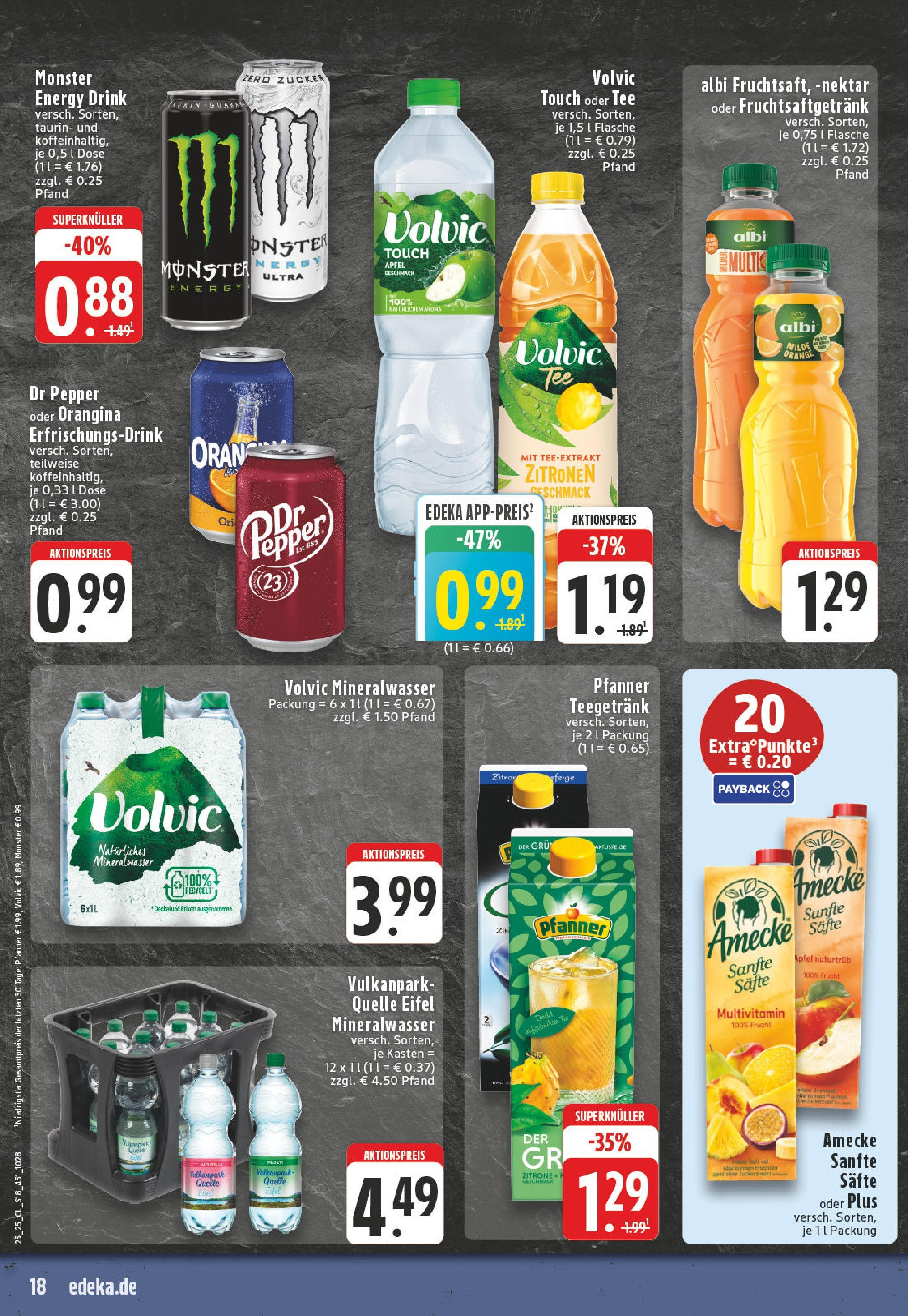 Edeka prospekt Montabaur	 (ab 15.06.2025) » Angebote Online | Seite: 18 | Produkte: Energy, Volvic touch, Zitrone, Tee