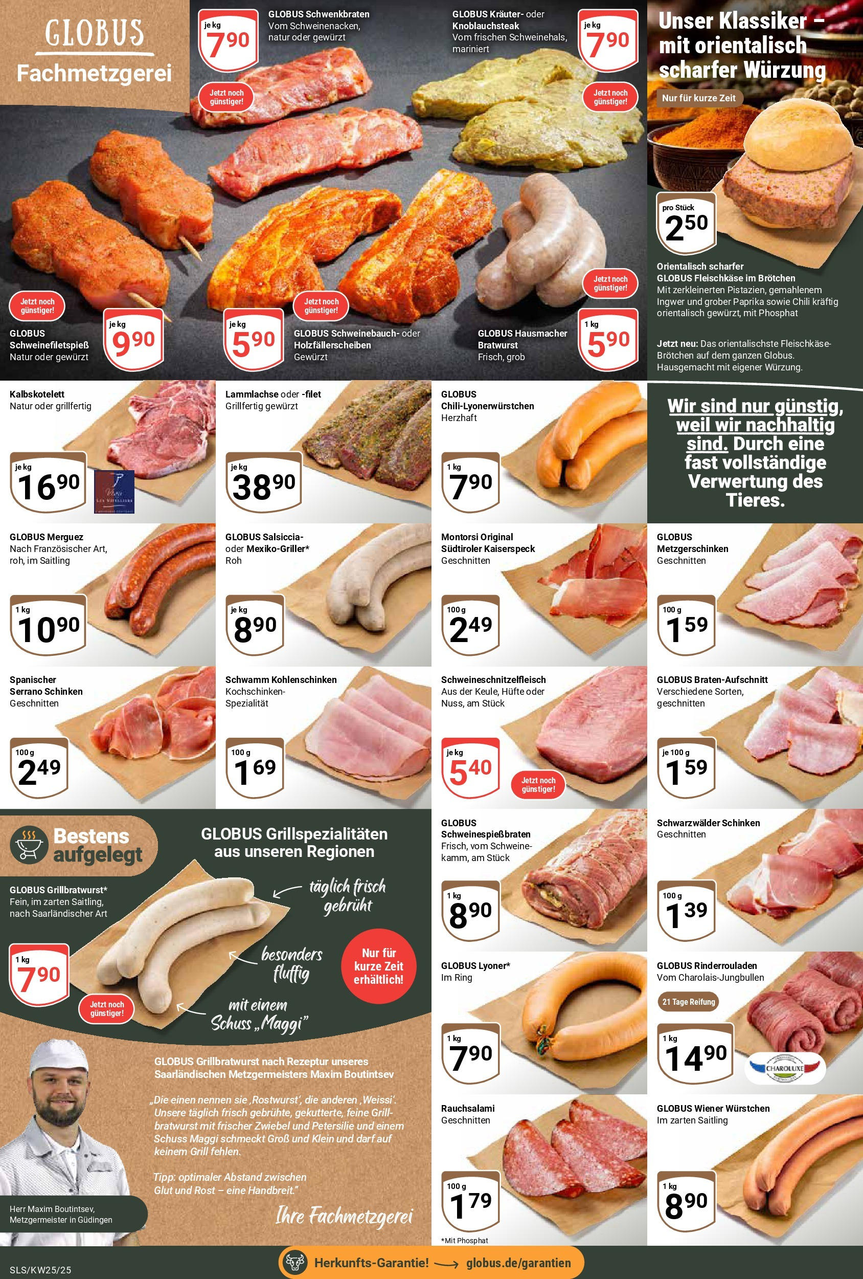 Globus prospekt Saarlouis	 (ab 15.06.2025) » Angebote online | Seite: 8 | Produkte: Wiener wurstchen, Maggi, Schweinebauch, Paprika
