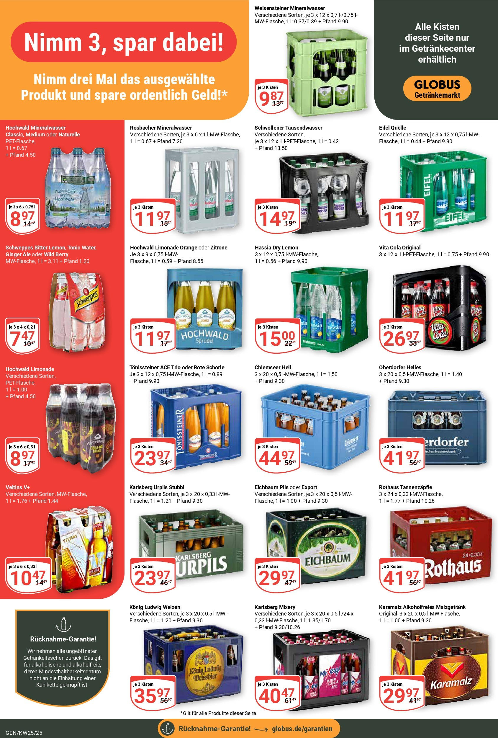 Globus prospekt Gensingen	 (ab 15.06.2025) » Angebote online | Seite: 4 | Produkte: Cola, Weißbier, Pils, Veltins