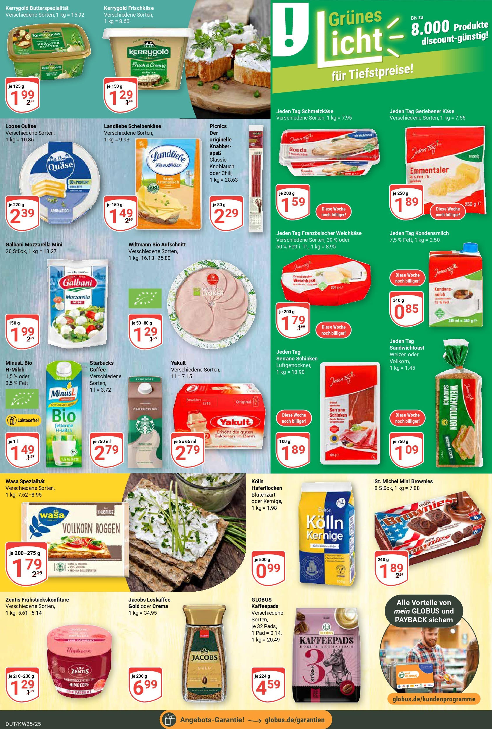 Globus prospekt Wetzlar-Dutenhofen	 (ab 15.06.2025) » Angebote online | Seite: 9 | Produkte: Kolln haferflocken, Käse, Mozzarella, Serrano schinken