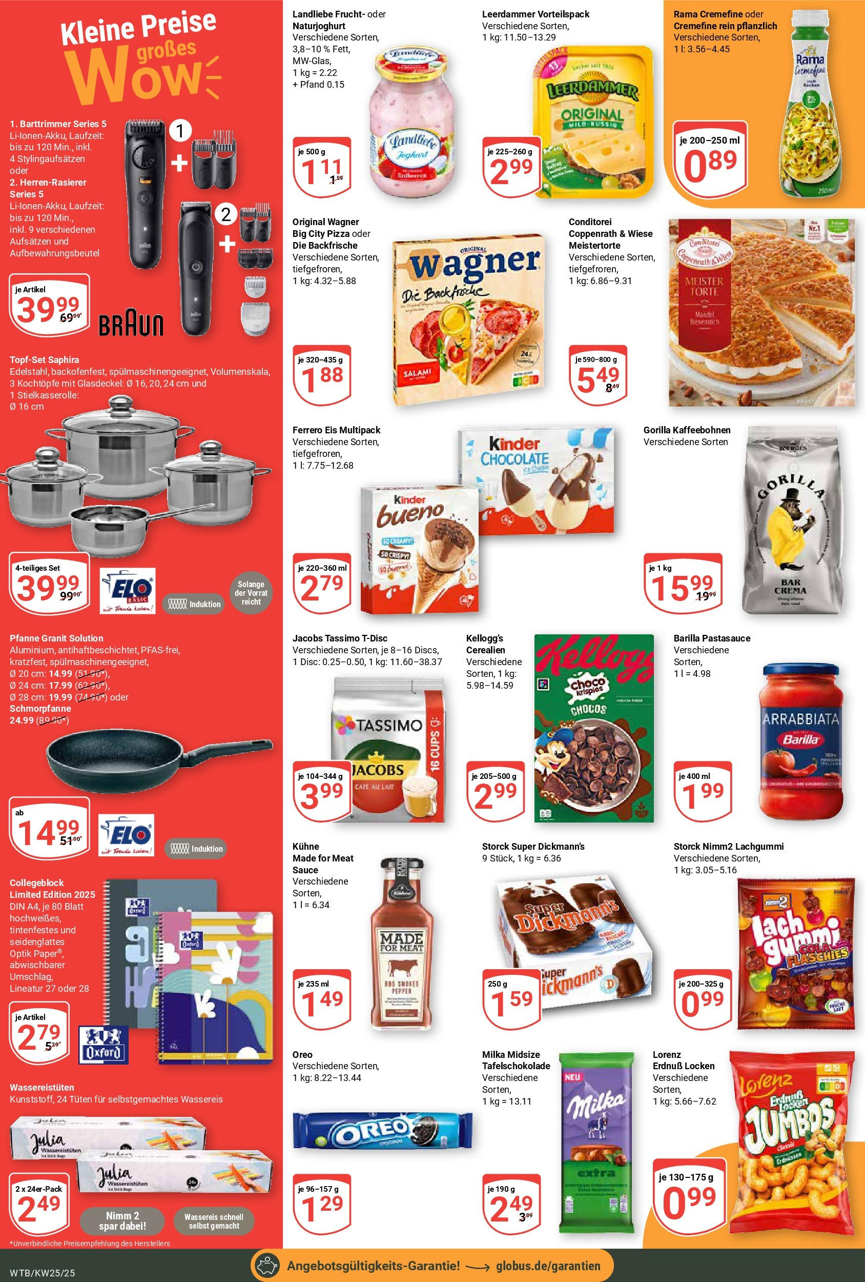 Globus prospekt Wächtersbach	 (ab 15.06.2025) » Angebote online | Seite: 2 | Produkte: Rama cremefine, Leerdammer, Pasta, Tassimo