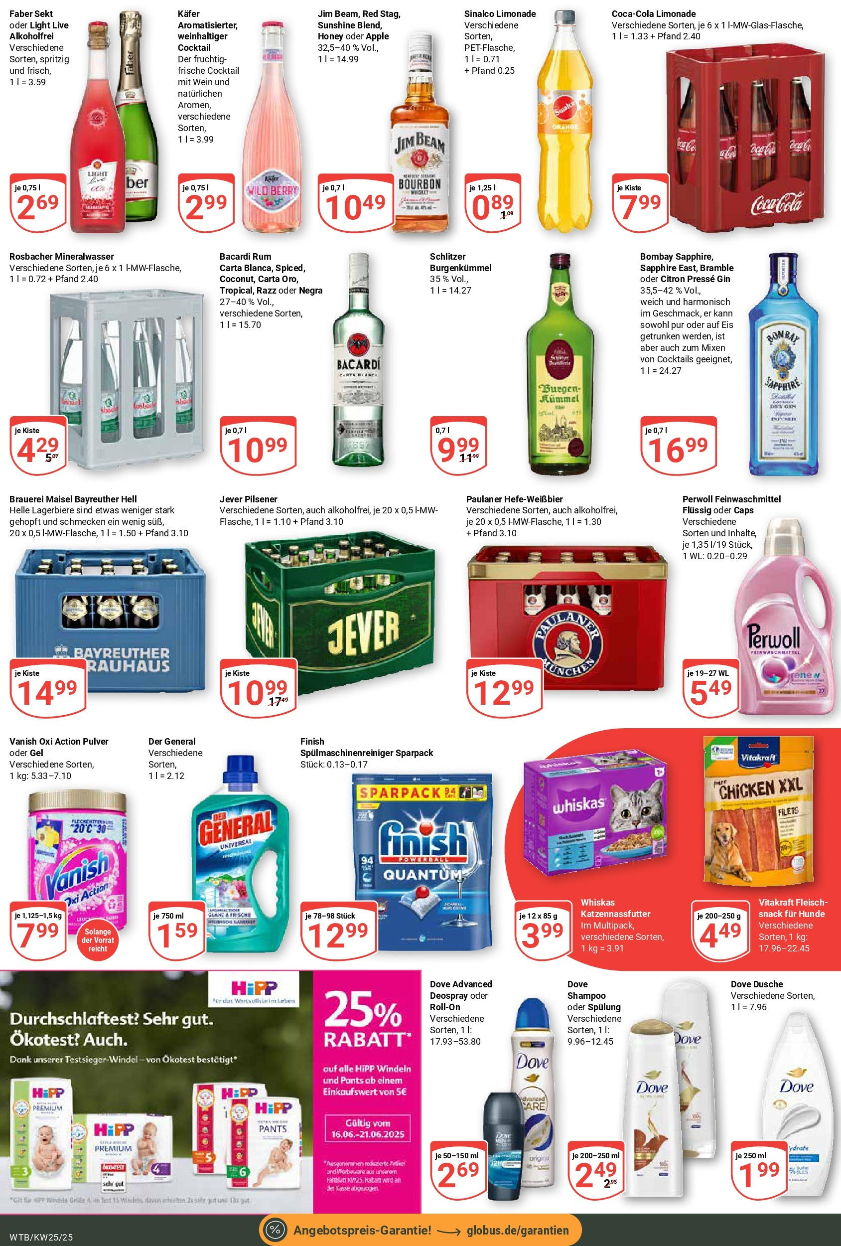 Globus prospekt Wächtersbach	 (ab 15.06.2025) » Angebote online | Seite: 3 | Produkte: Perwoll, Spülmaschinenreiniger, Deospray, Whiskas