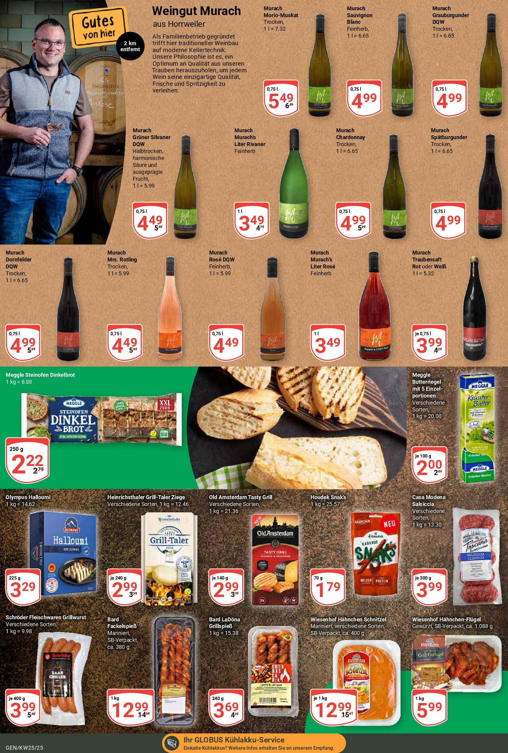 Globus prospekt Gensingen	 (ab 15.06.2025) » Angebote online | Seite: 15 | Produkte: Grill, Butter, Schnitzel, Griller