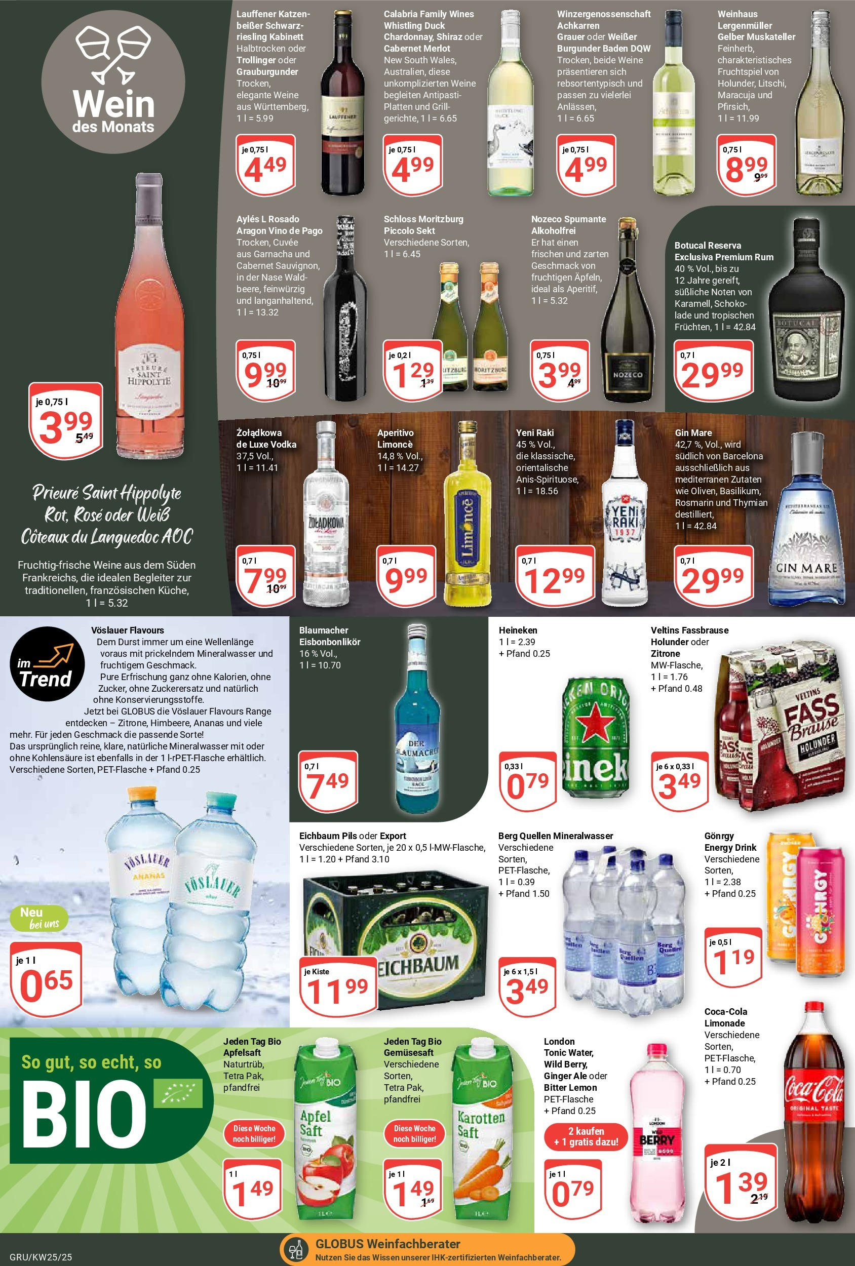 Globus prospekt Grünstadt	 (ab 15.06.2025) » Angebote online | Seite: 15 | Produkte: Grill, Zitrone, Wein, Veltins