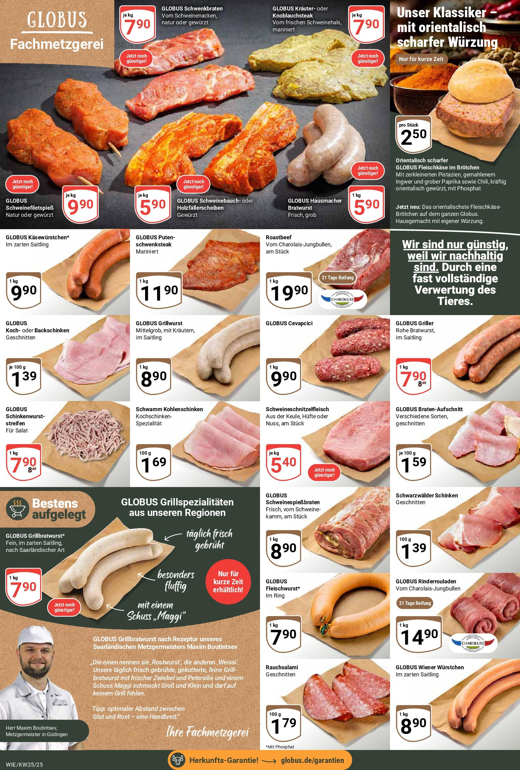 Globus prospekt Waghäusel	 (ab 15.06.2025) » Angebote online | Seite: 6 | Produkte: Wiener wurstchen, Schweinebauch, Petersilie, Griller