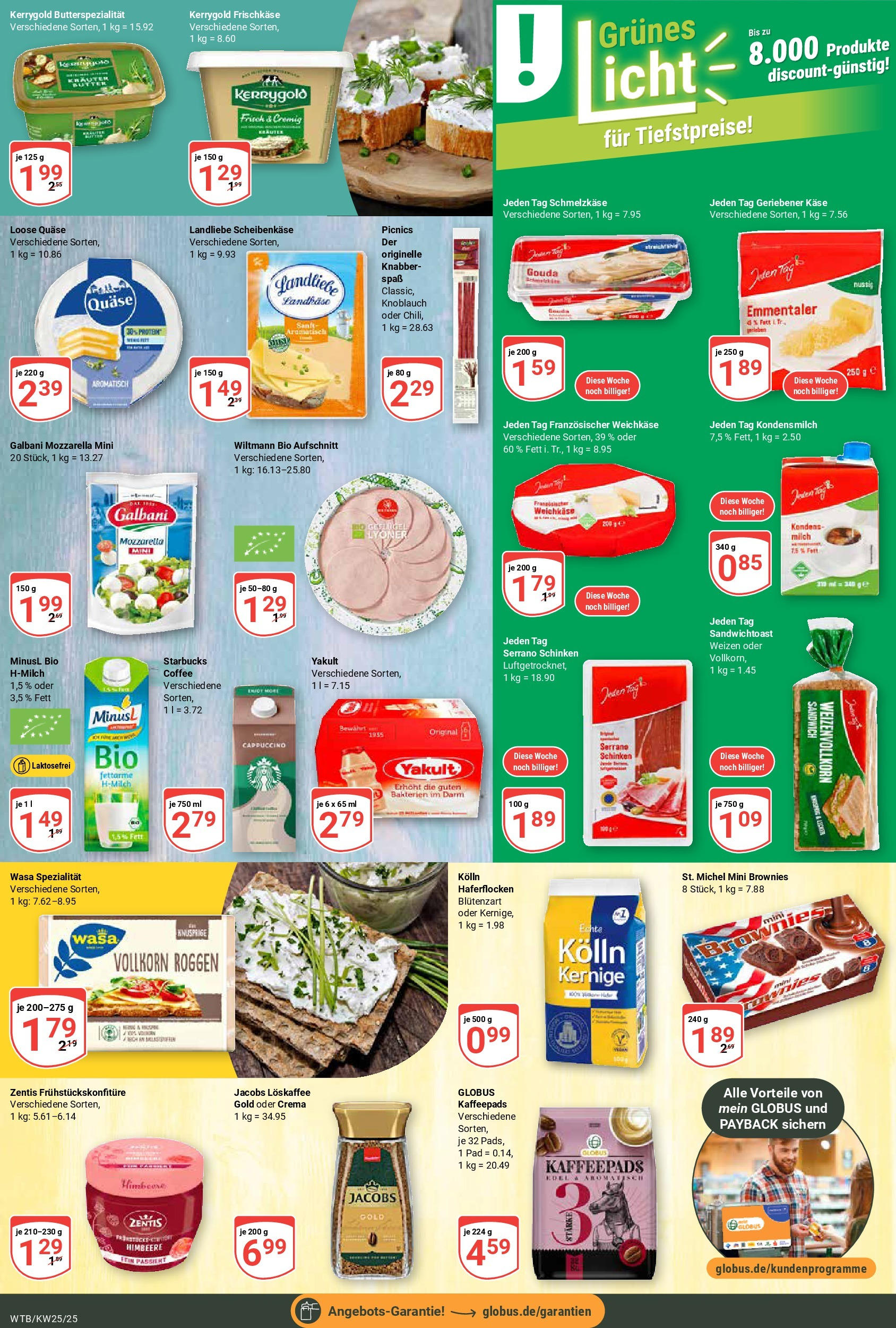 Globus prospekt Wächtersbach	 (ab 15.06.2025) » Angebote online | Seite: 9 | Produkte: Himbeere, Serrano schinken, Schinken, Frischkase