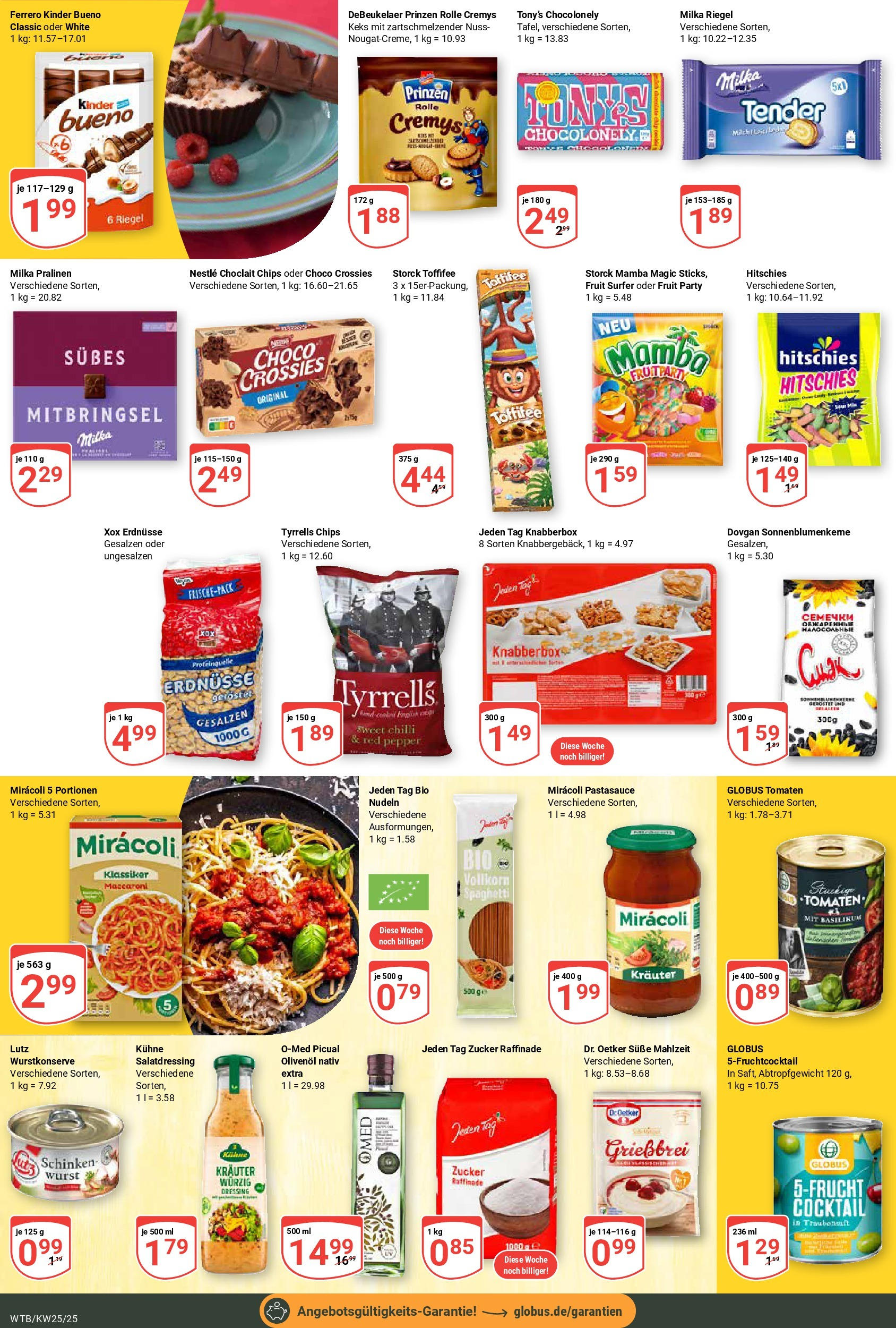 Globus prospekt Wächtersbach	 (ab 15.06.2025) » Angebote online | Seite: 10 | Produkte: Tomaten, Zucker, Toffifee, Pasta