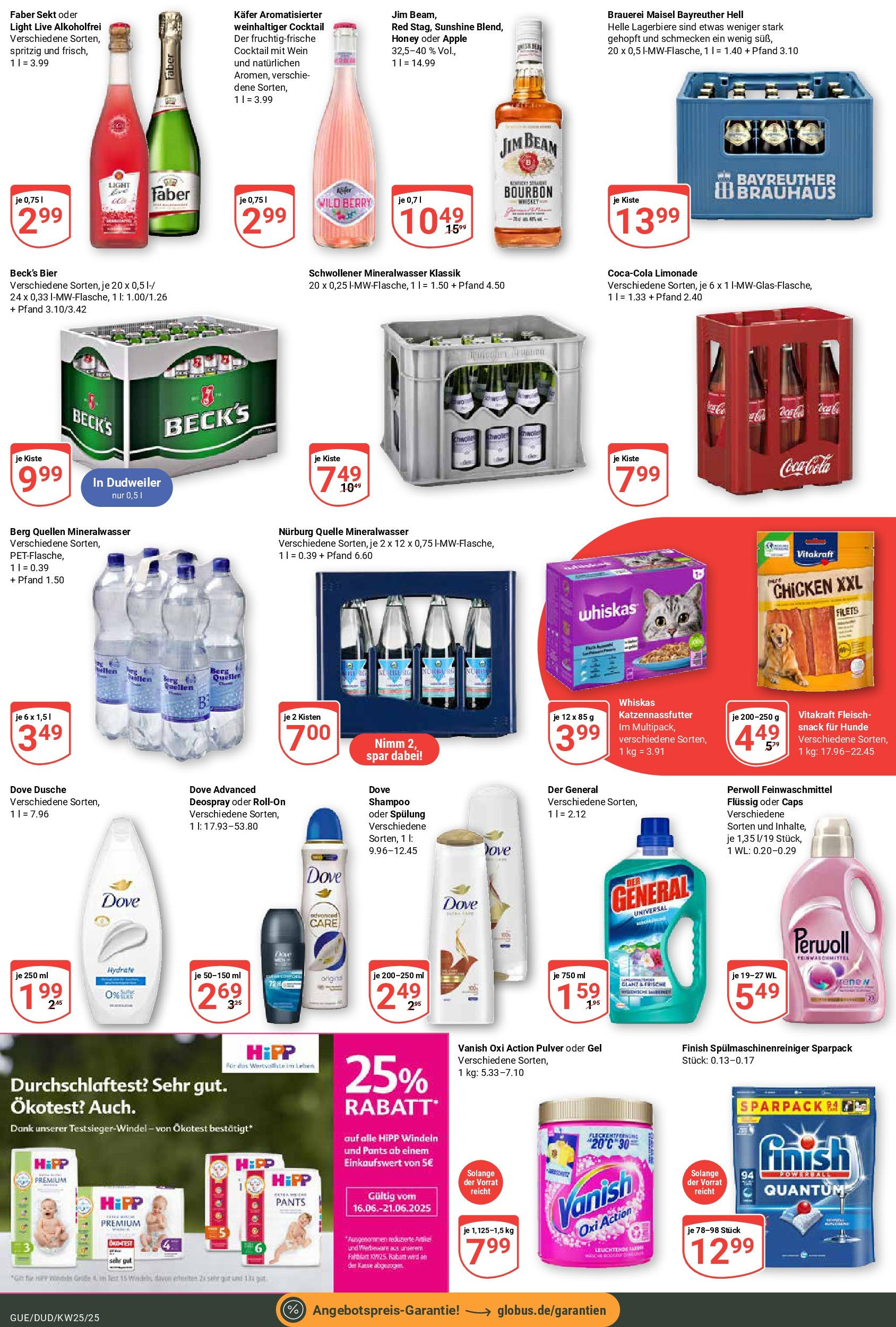 Globus prospekt Saarbrücken-Güdingen	 (ab 15.06.2025) » Angebote online | Seite: 5 | Produkte: Bayreuther hell, Jim beam, Dusche, Spülmaschinenreiniger