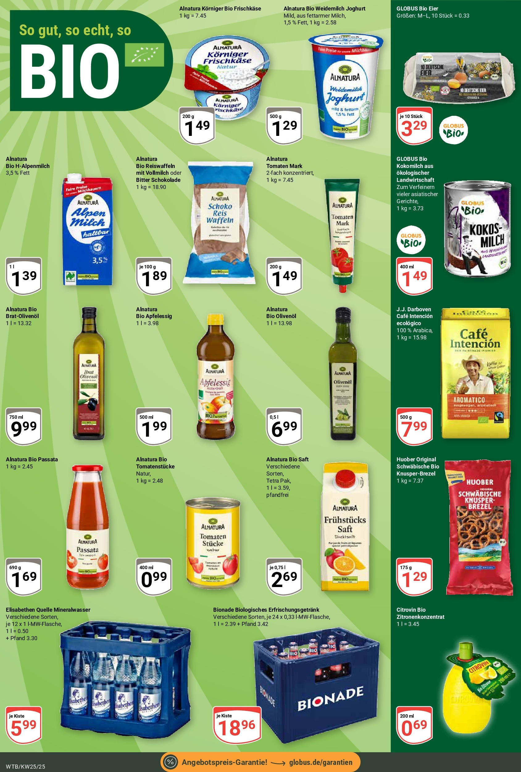 Globus prospekt Wächtersbach	 (ab 15.06.2025) » Angebote online | Seite: 13 | Produkte: Milch, Bionade, Apple, Saft