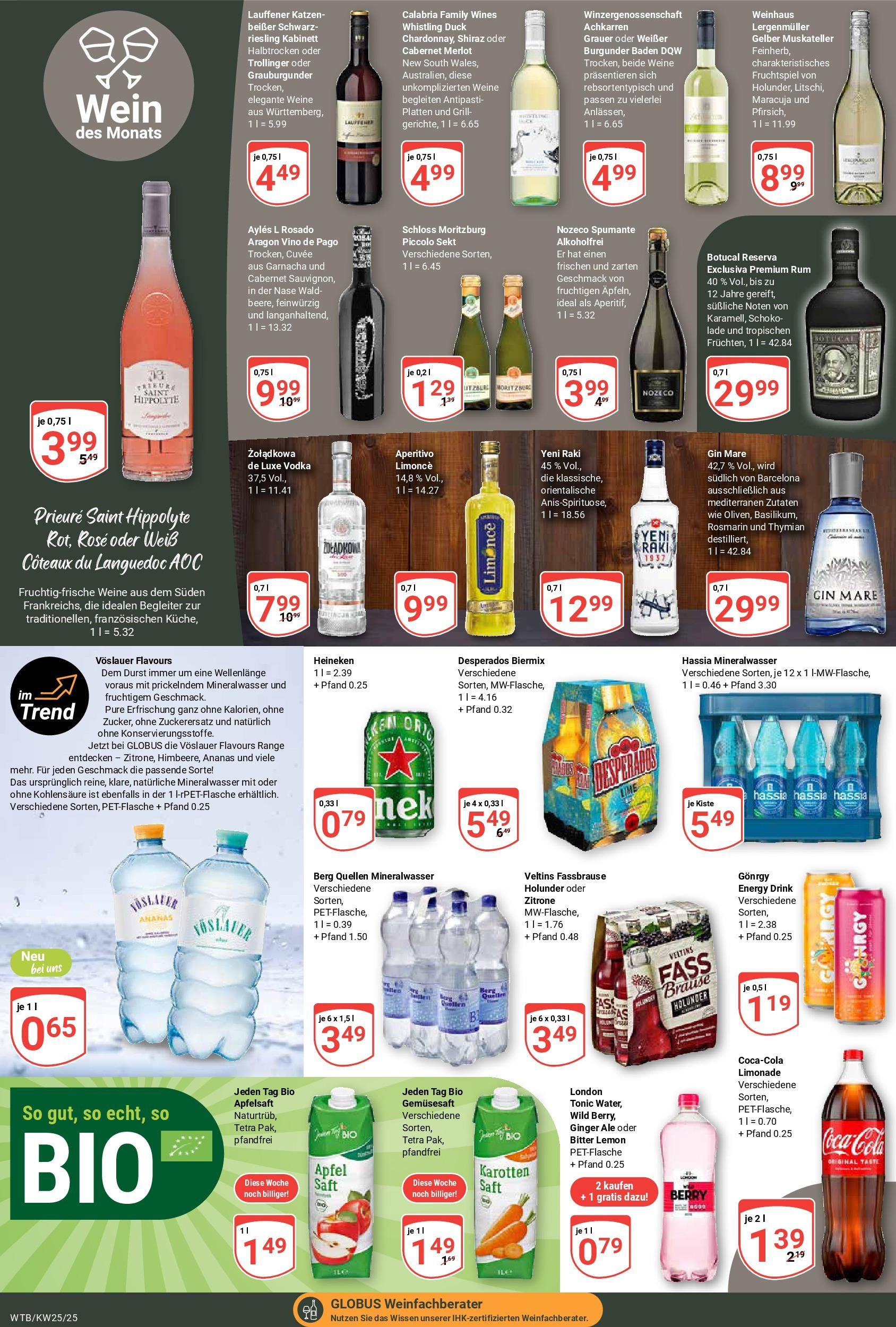 Globus prospekt Wächtersbach	 (ab 15.06.2025) » Angebote online | Seite: 14 | Produkte: Grill, Schokolade, Apfelsaft, Mineralwasser