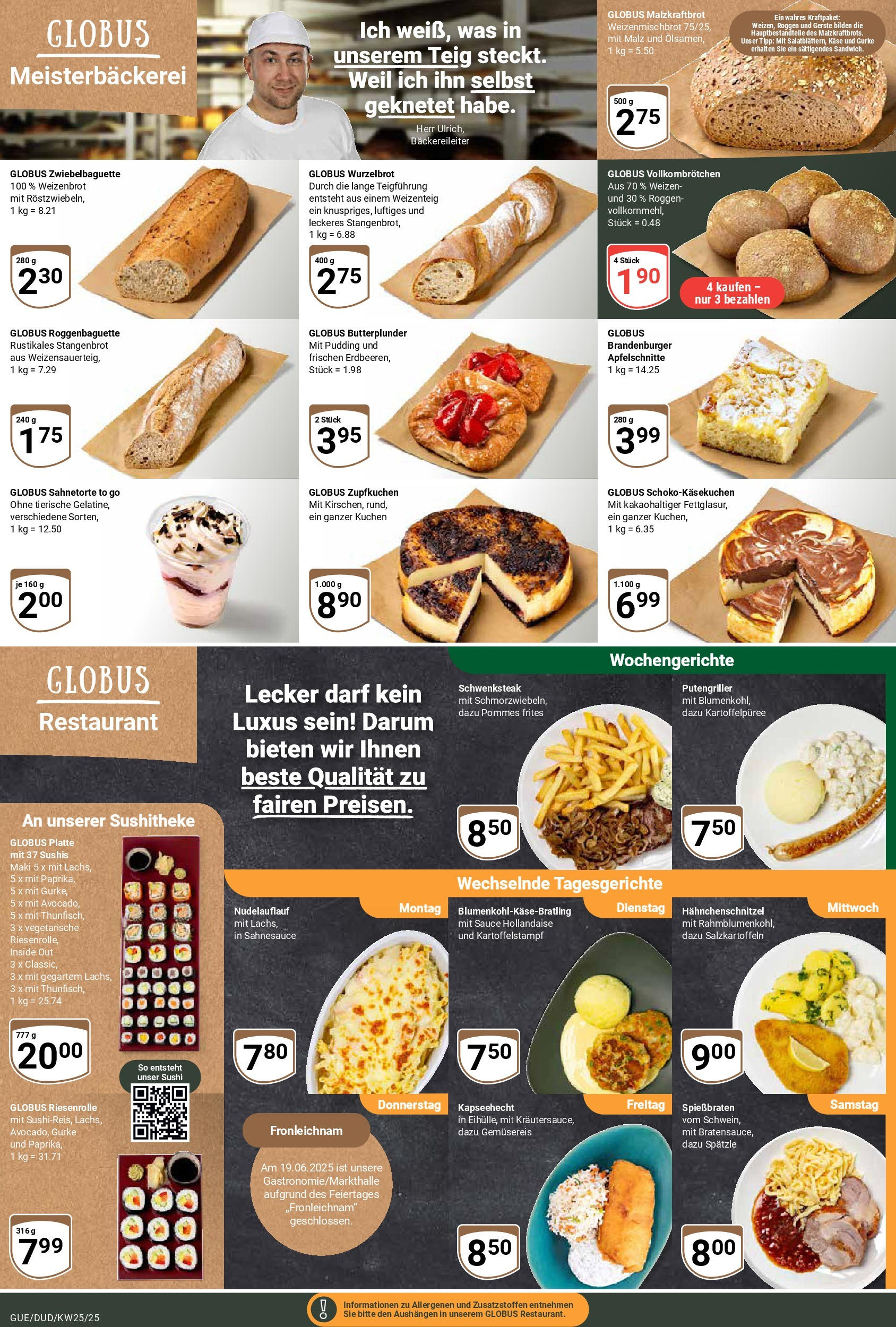 Globus prospekt Saarbrücken-Güdingen	 (ab 15.06.2025) » Angebote online | Seite: 8 | Produkte: Pommes, Baguette, Pudding, Paprika