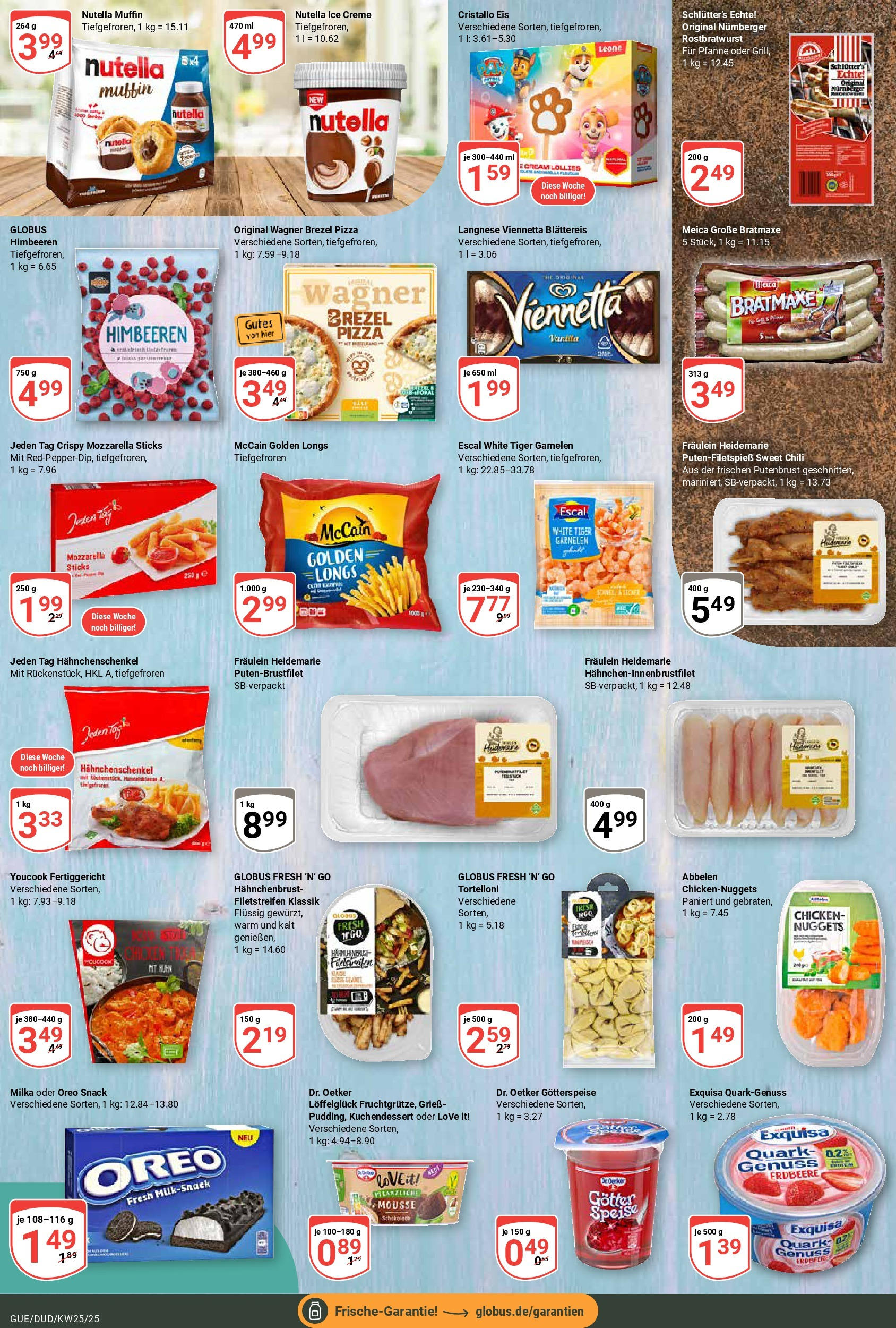 Globus prospekt Saarbrücken-Güdingen	 (ab 15.06.2025) » Angebote online | Seite: 12 | Produkte: Youcook, Hahnchenschenkel, Tiger garnelen, Eis