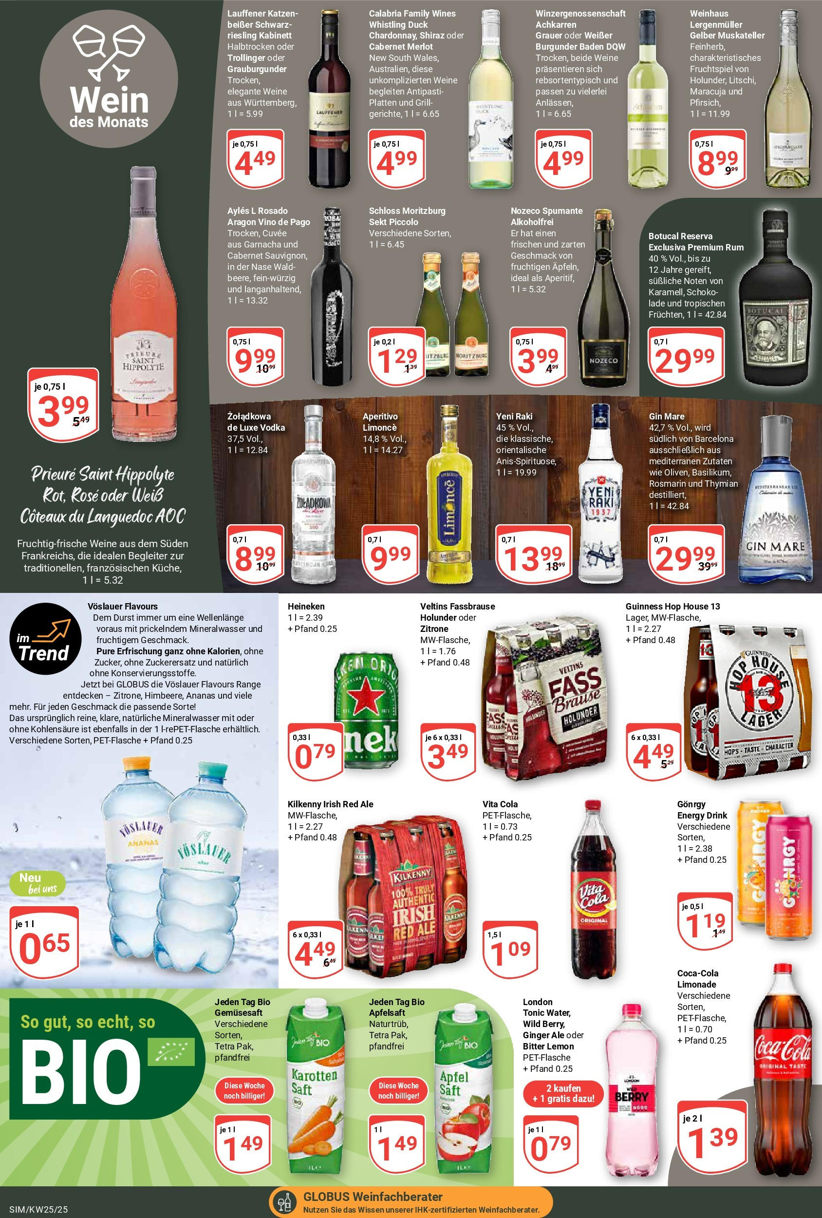 Globus prospekt Simmern	 (ab 15.06.2025) » Angebote online | Seite: 15 | Produkte: Cola, Merlot, Gin, Veltins