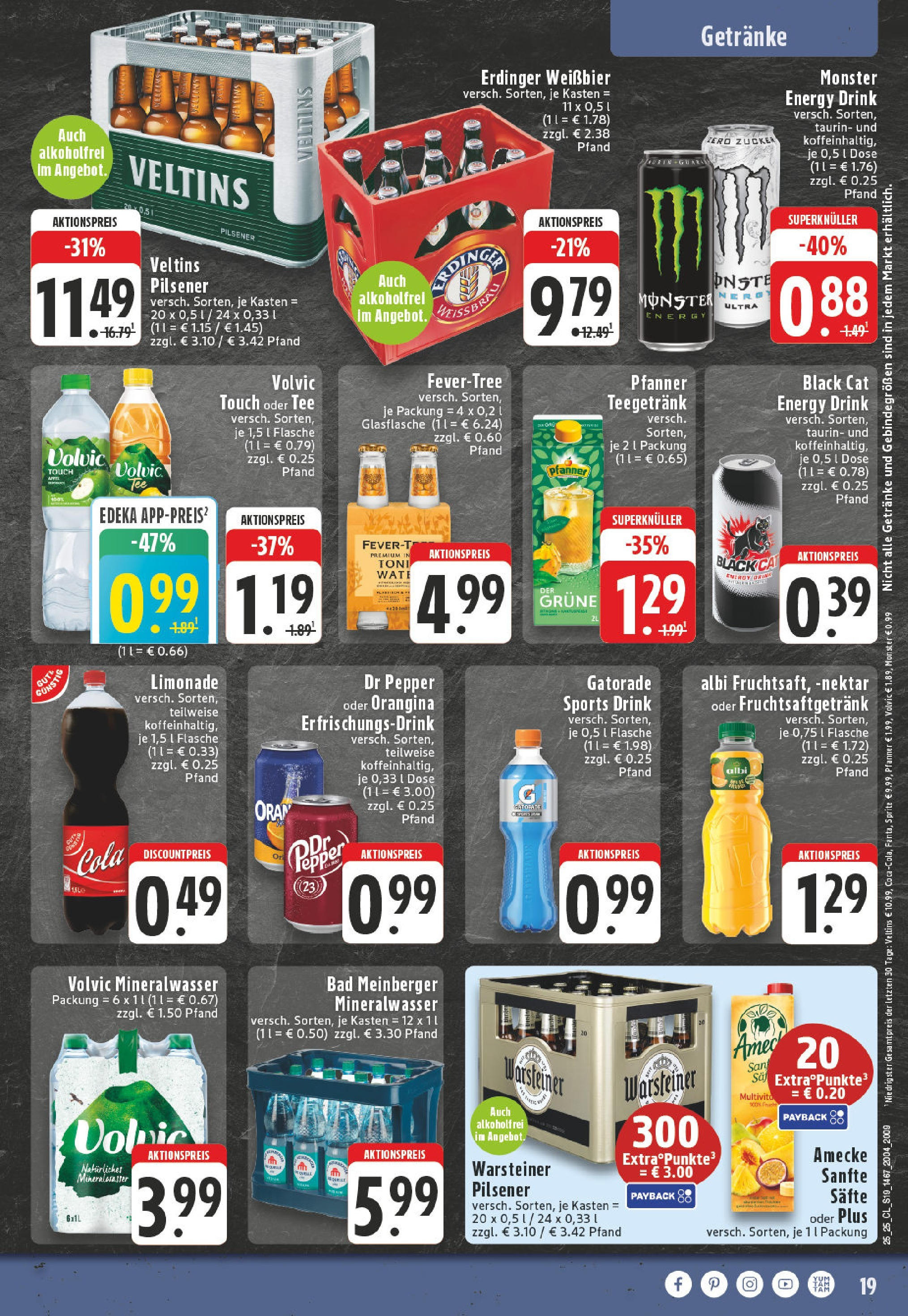 Edeka prospekt Paderborn - Wewer	 (ab 15.06.2025) » Angebote Online | Seite: 19 | Produkte: Erdinger, Cola, Weißbier, Zucker