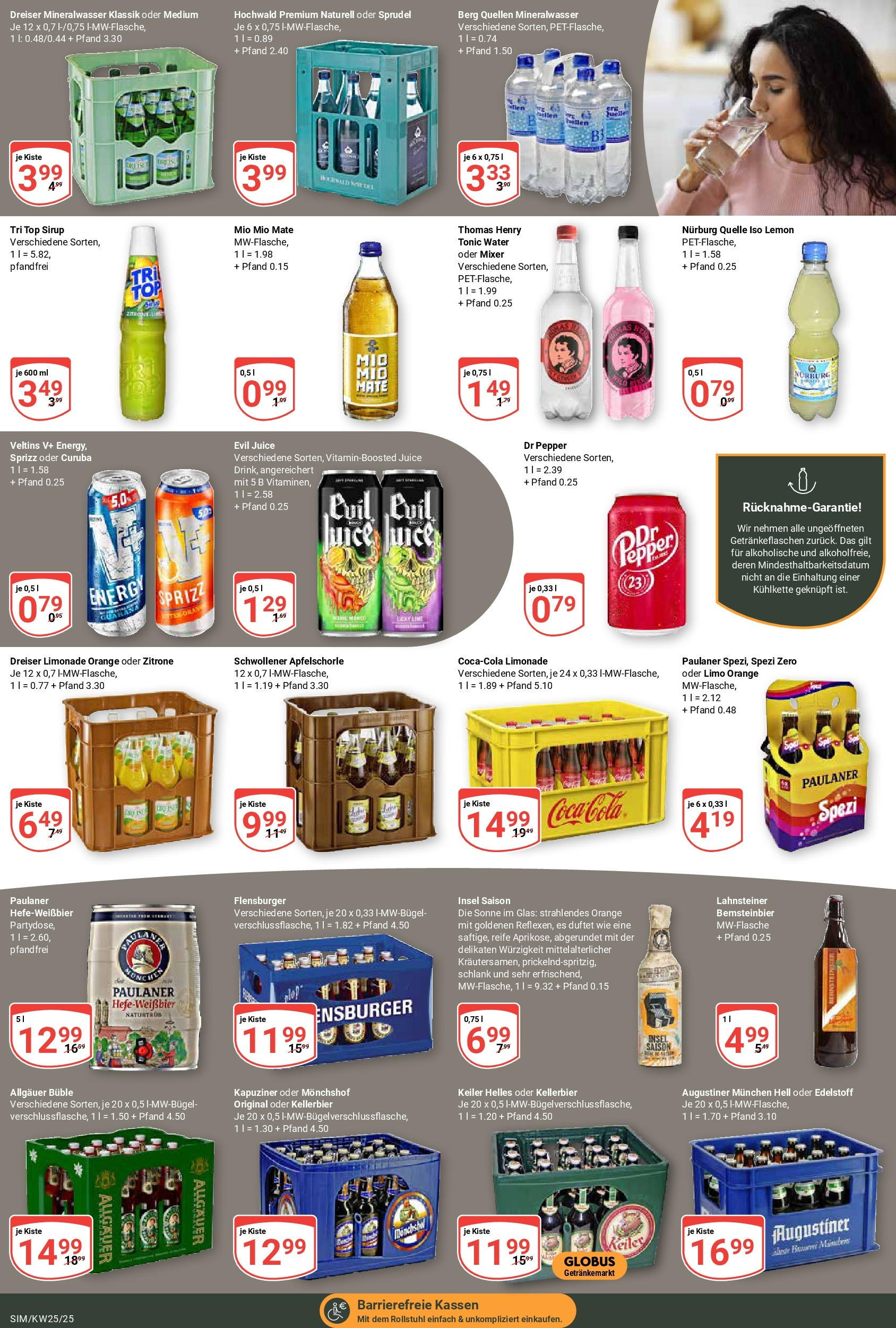 Globus prospekt Simmern	 (ab 15.06.2025) » Angebote online | Seite: 16 | Produkte: Top, Monchshof, Limonade, Paulaner
