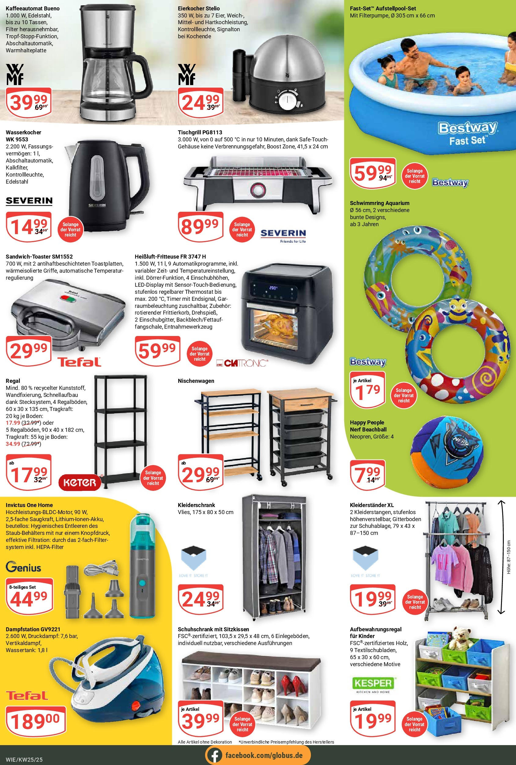 Globus prospekt Waghäusel	 (ab 15.06.2025) » Angebote online | Seite: 21 | Produkte: Grill, Kleiderschrank, Regal, Heißluftfritteuse