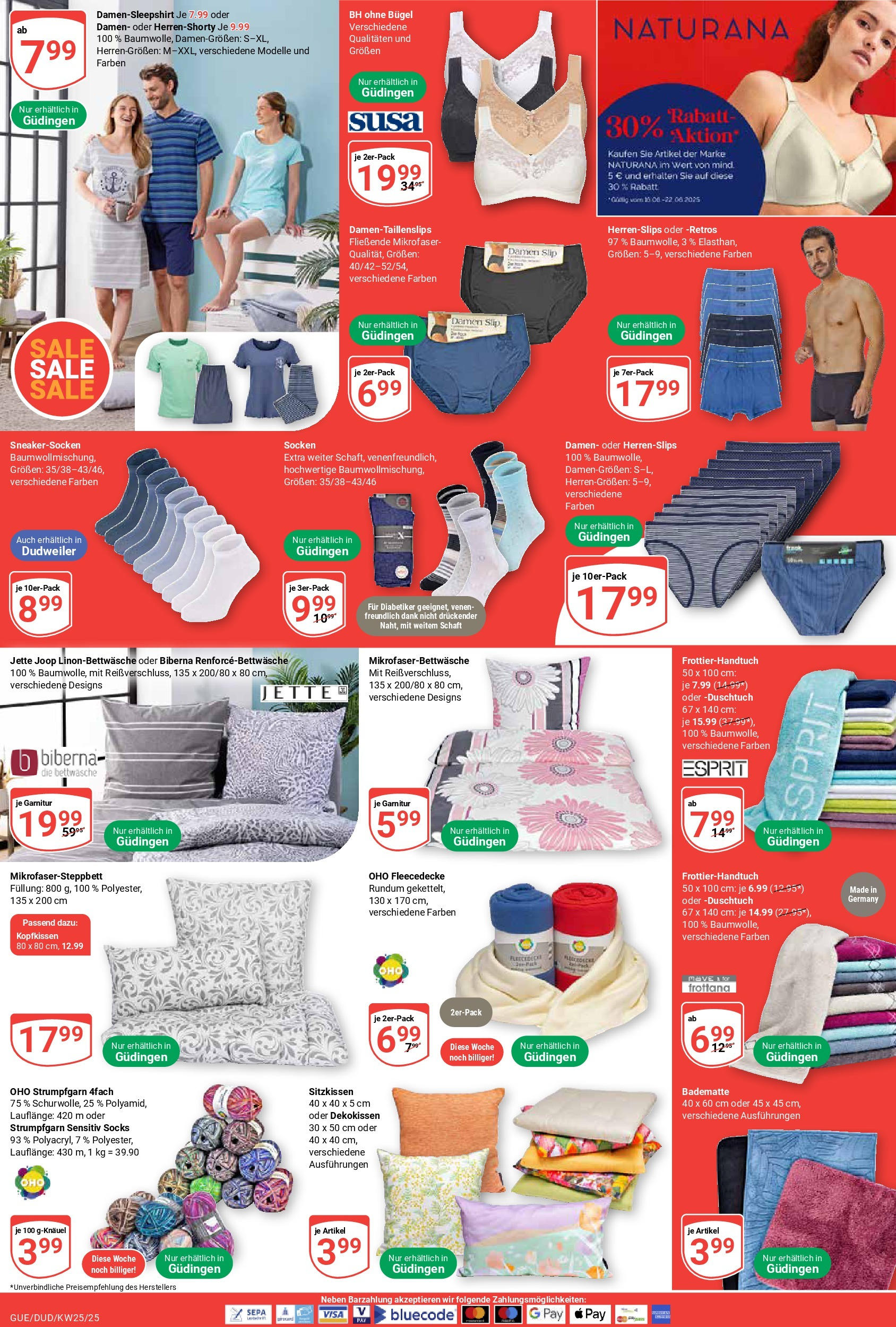 Globus prospekt Saarbrücken-Güdingen	 (ab 15.06.2025) » Angebote online | Seite: 19 | Produkte: Bettwäsche, BH, Socken, Slip