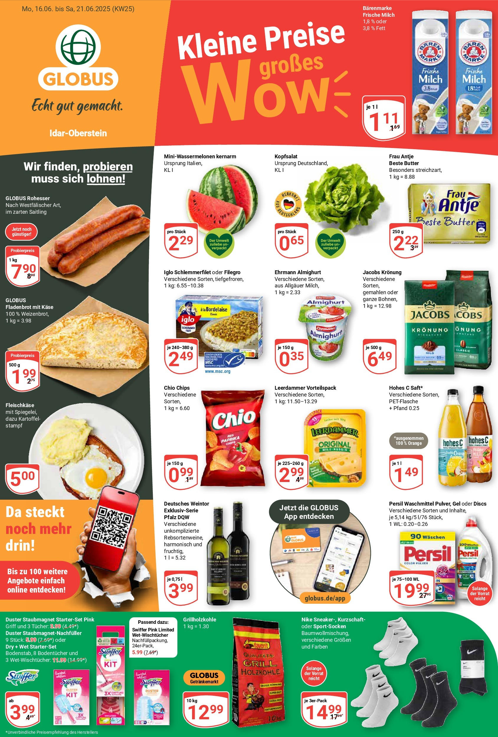 Globus prospekt Idar-Oberstein	 (ab 15.06.2025) » Angebote online | Seite: 1 | Produkte: Butter, Leerdammer, Paprika, Waschmittel