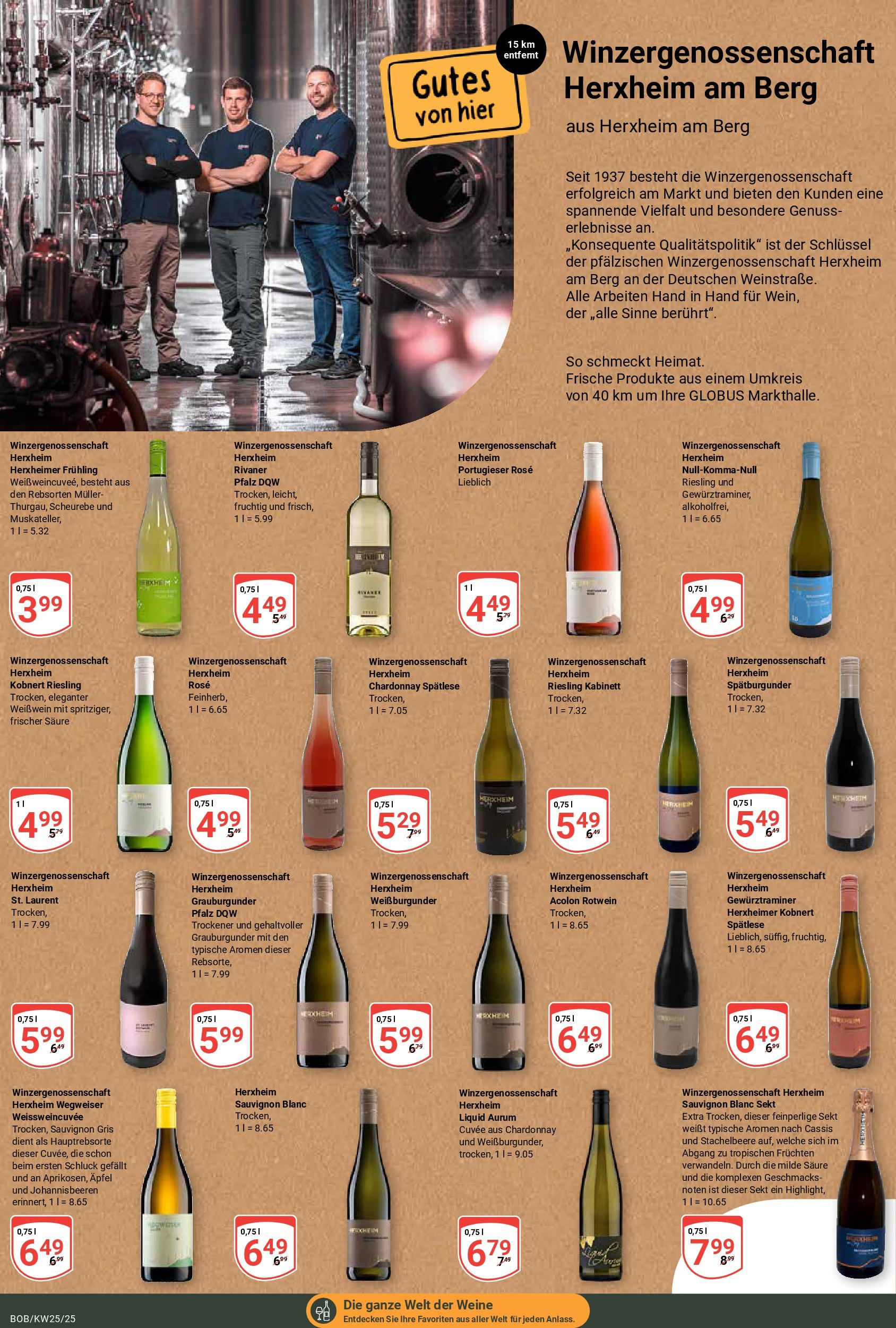 Globus prospekt Bobenheim-Roxheim	 (ab 15.06.2025) » Angebote online | Seite: 14 | Produkte: Weißwein, Sekt, Äpfel, Wein