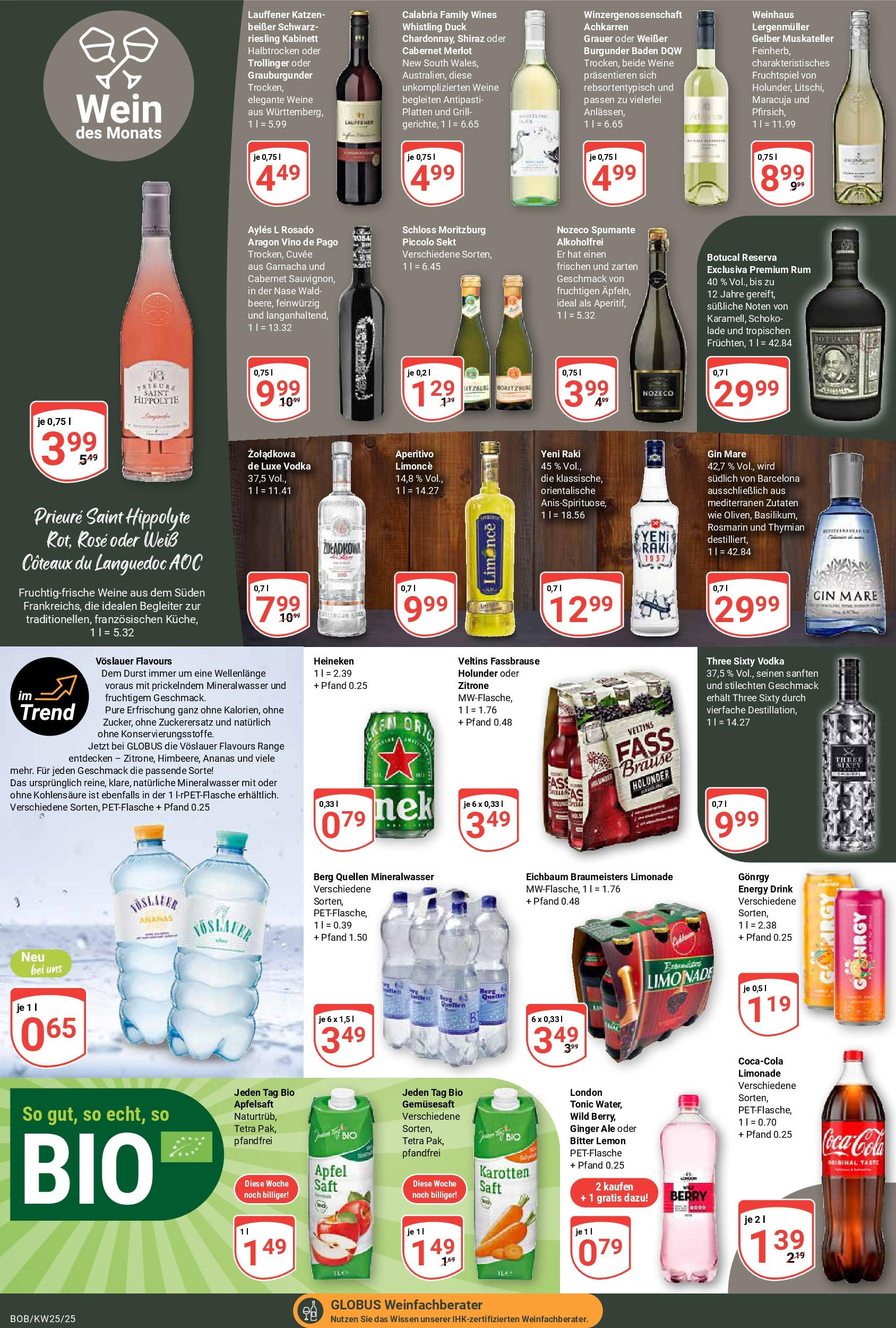 Globus prospekt Bobenheim-Roxheim	 (ab 15.06.2025) » Angebote online | Seite: 15 | Produkte: Äpfel, Limonade, Pfirsich, Vodka