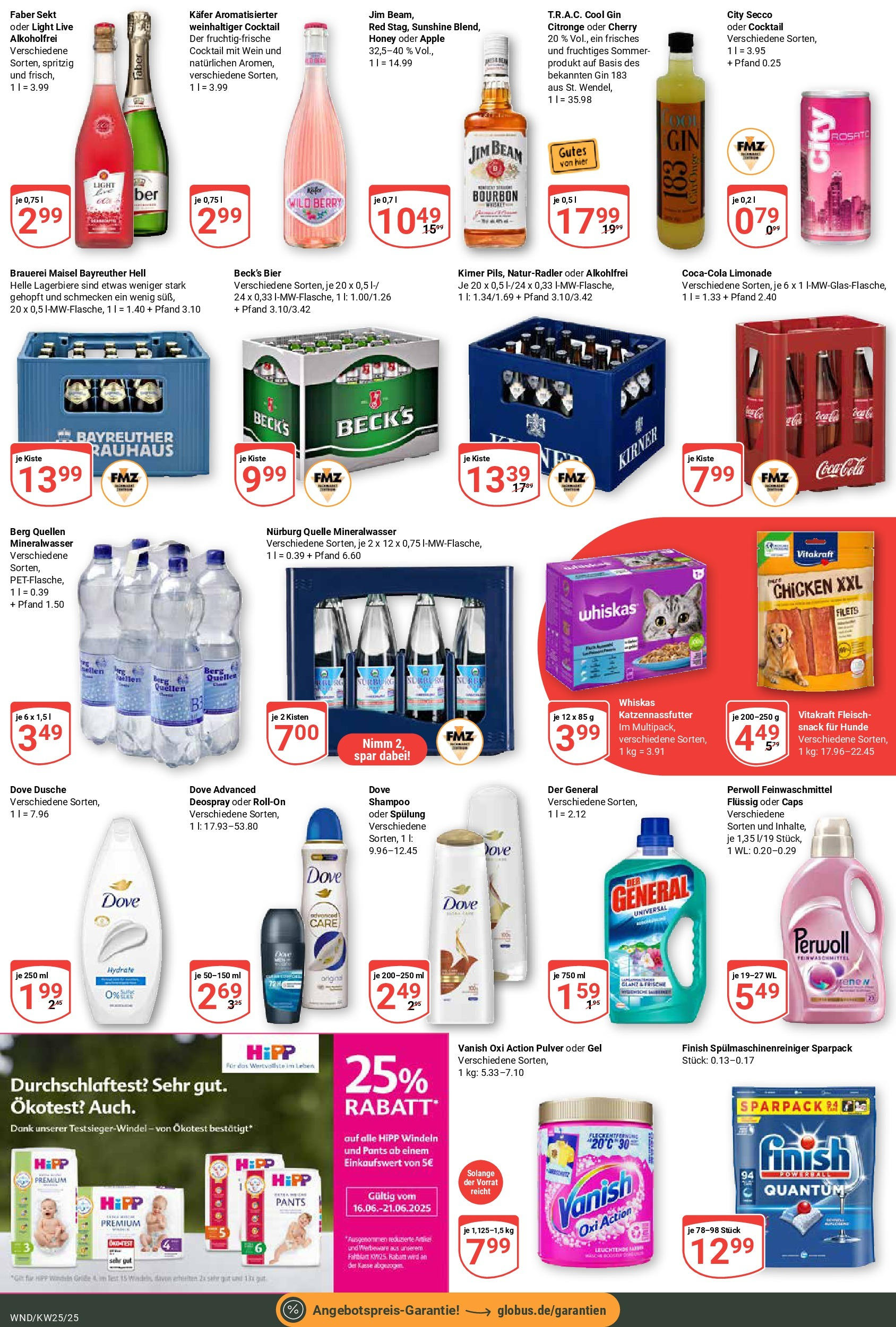 Globus prospekt St. Wendel	 (ab 15.06.2025) » Angebote online | Seite: 5 | Produkte: Bayreuther hell, Jim beam, Perwoll, Deodorant