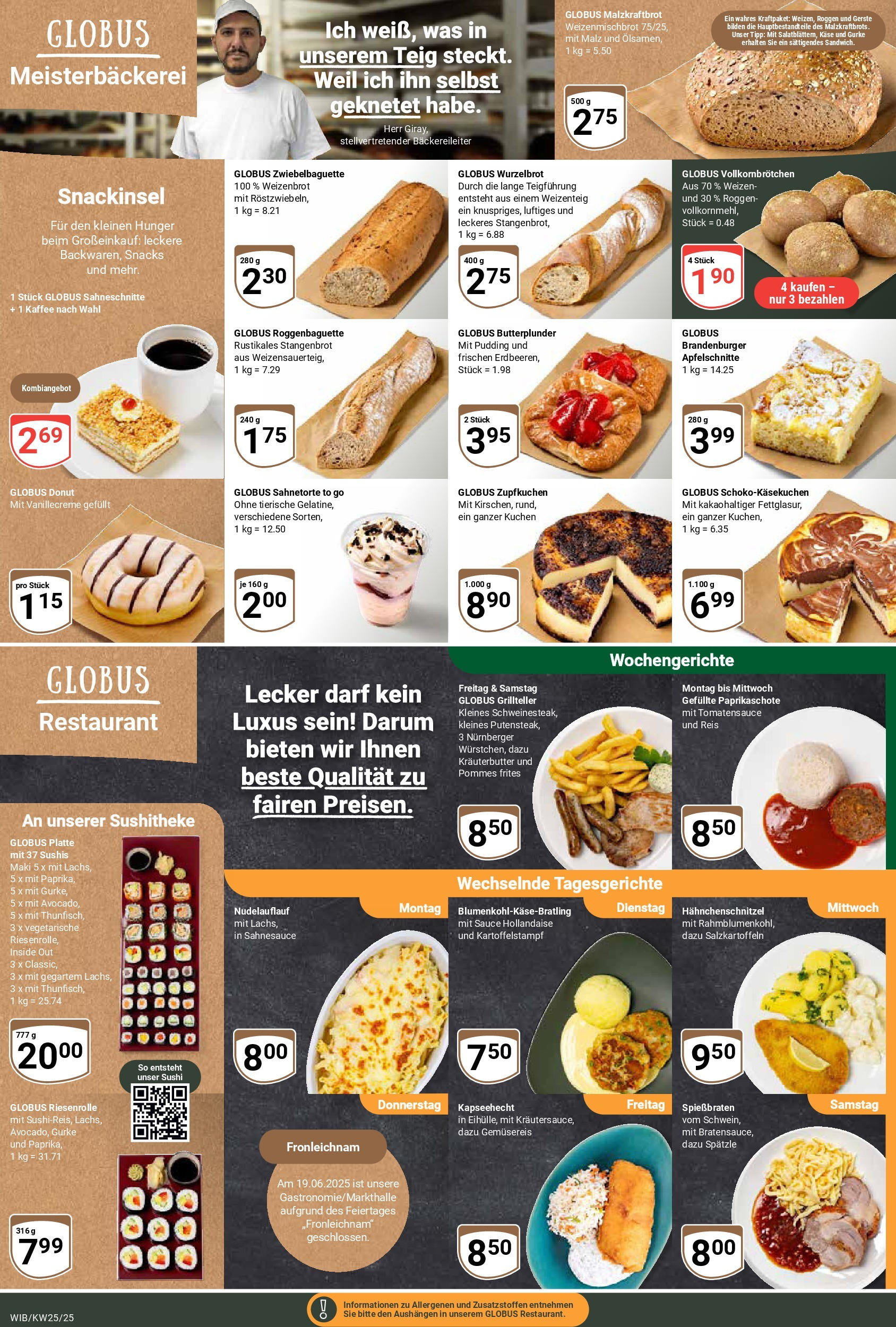Globus prospekt Wiesbaden-Nordenstadt	 (ab 15.06.2025) » Angebote online | Seite: 5 | Produkte: Pommes, Kräuterbutter, Pudding, Kuchen
