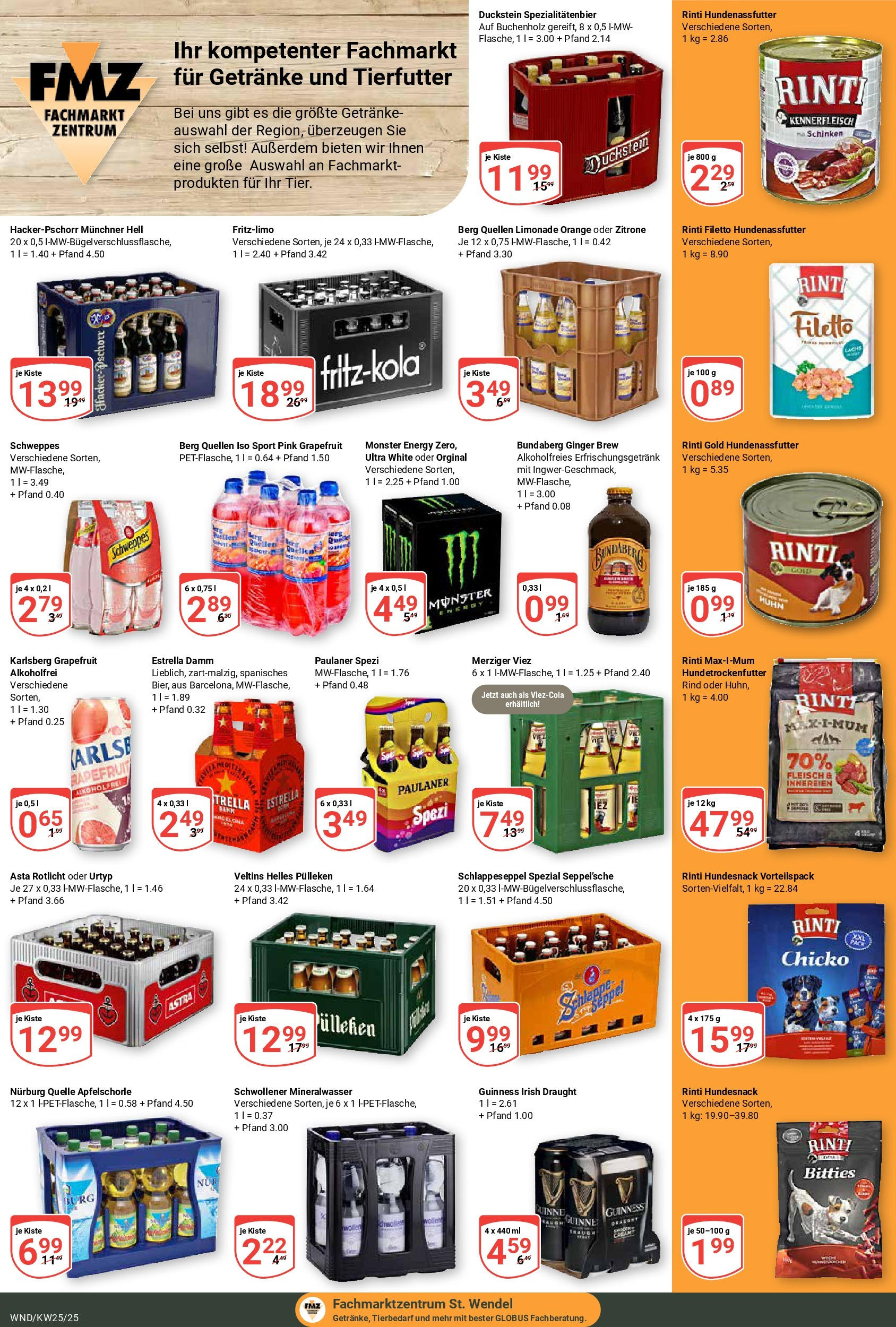Globus prospekt St. Wendel	 (ab 15.06.2025) » Angebote online | Seite: 18 | Produkte: Astra, Schweppes, Fleisch, Paulaner