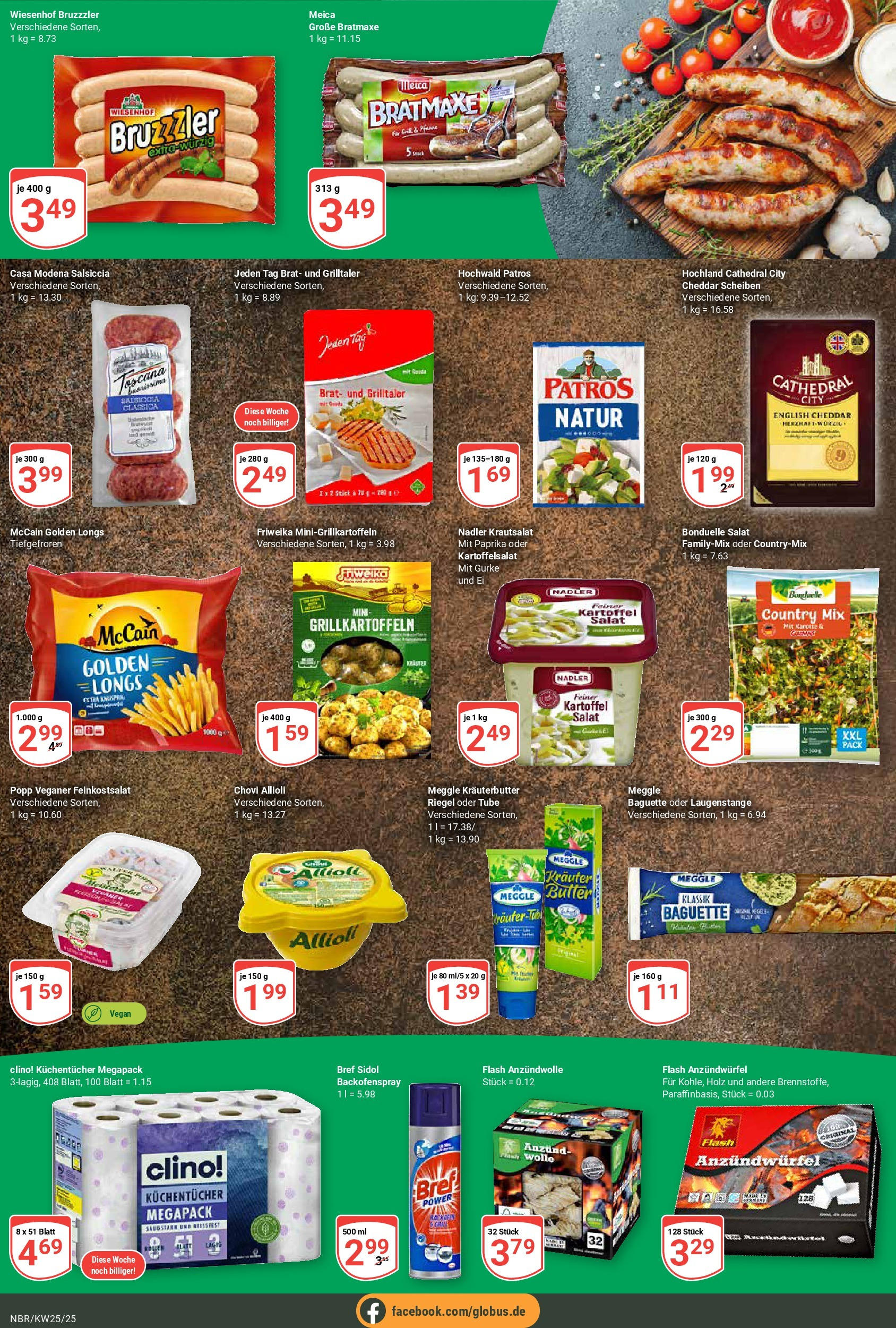 Globus prospekt Neubrandenburg	 (ab 15.06.2025) » Angebote online | Seite: 8 | Produkte: Kräuterbutter, Meica, Paprika, Karotte