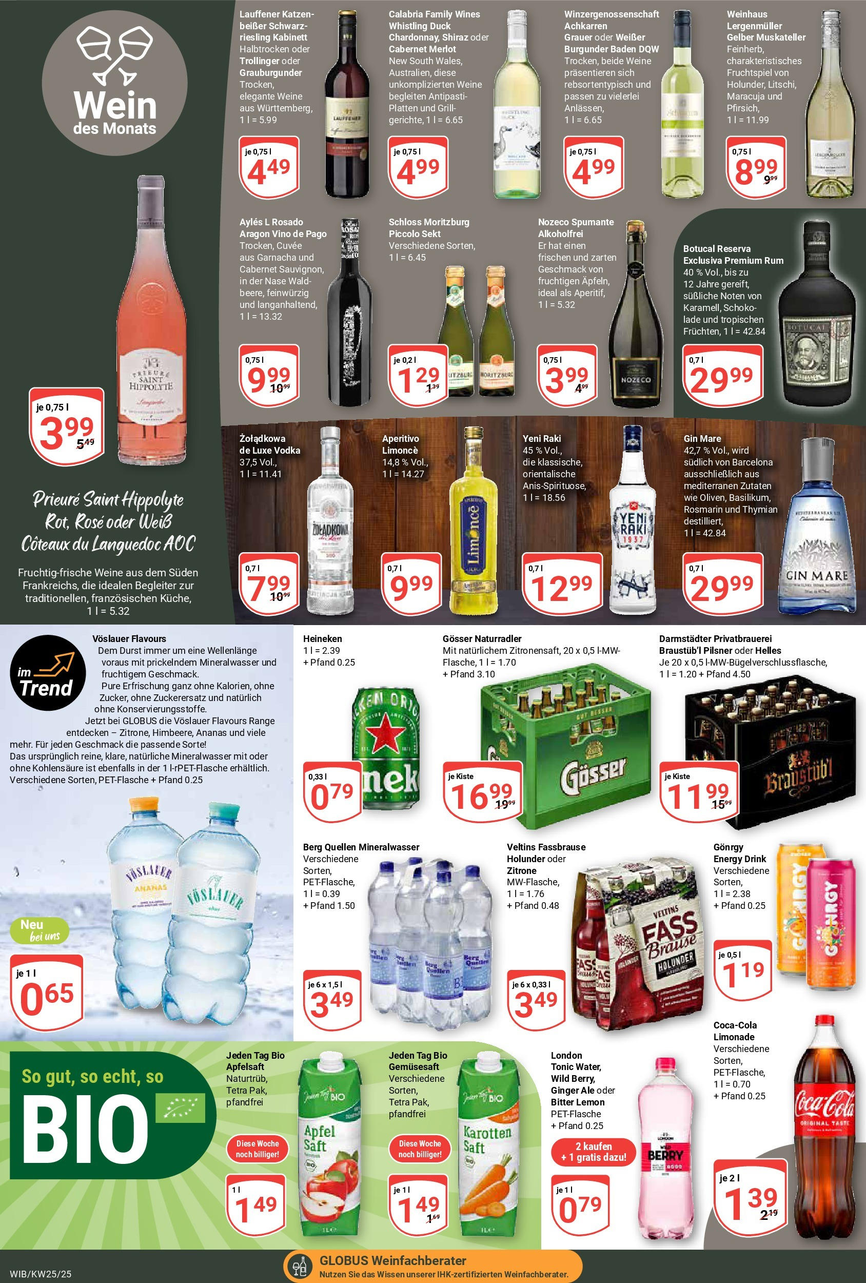 Globus prospekt Wiesbaden-Nordenstadt	 (ab 15.06.2025) » Angebote online | Seite: 13 | Produkte: Ananas, Limonade, Heineken, Vodka
