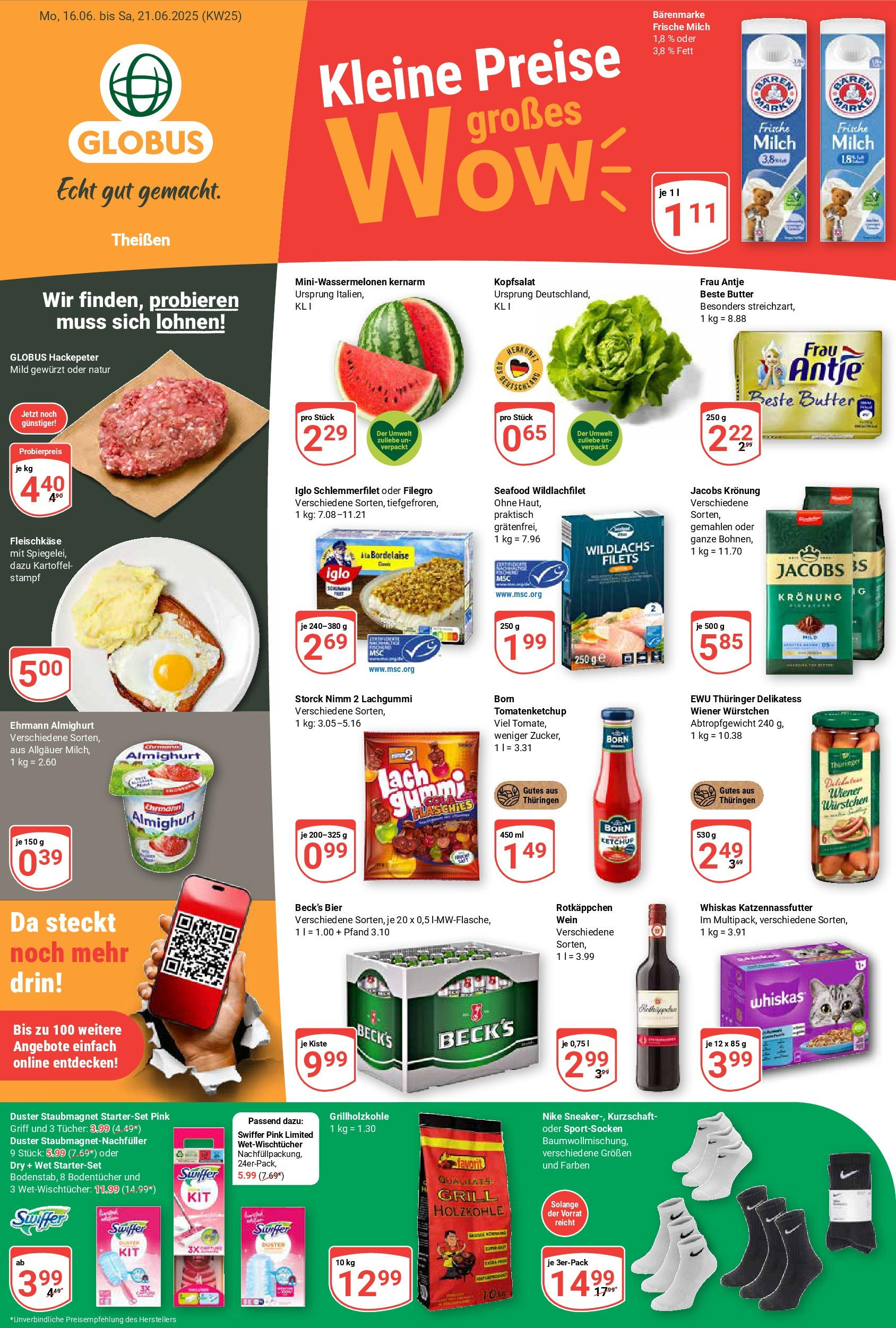 Globus prospekt Zeitz	 (ab 15.06.2025) » Angebote online | Seite: 5 | Produkte: Ehrmann almighurt, Butter, Bier, Iglo schlemmerfilet