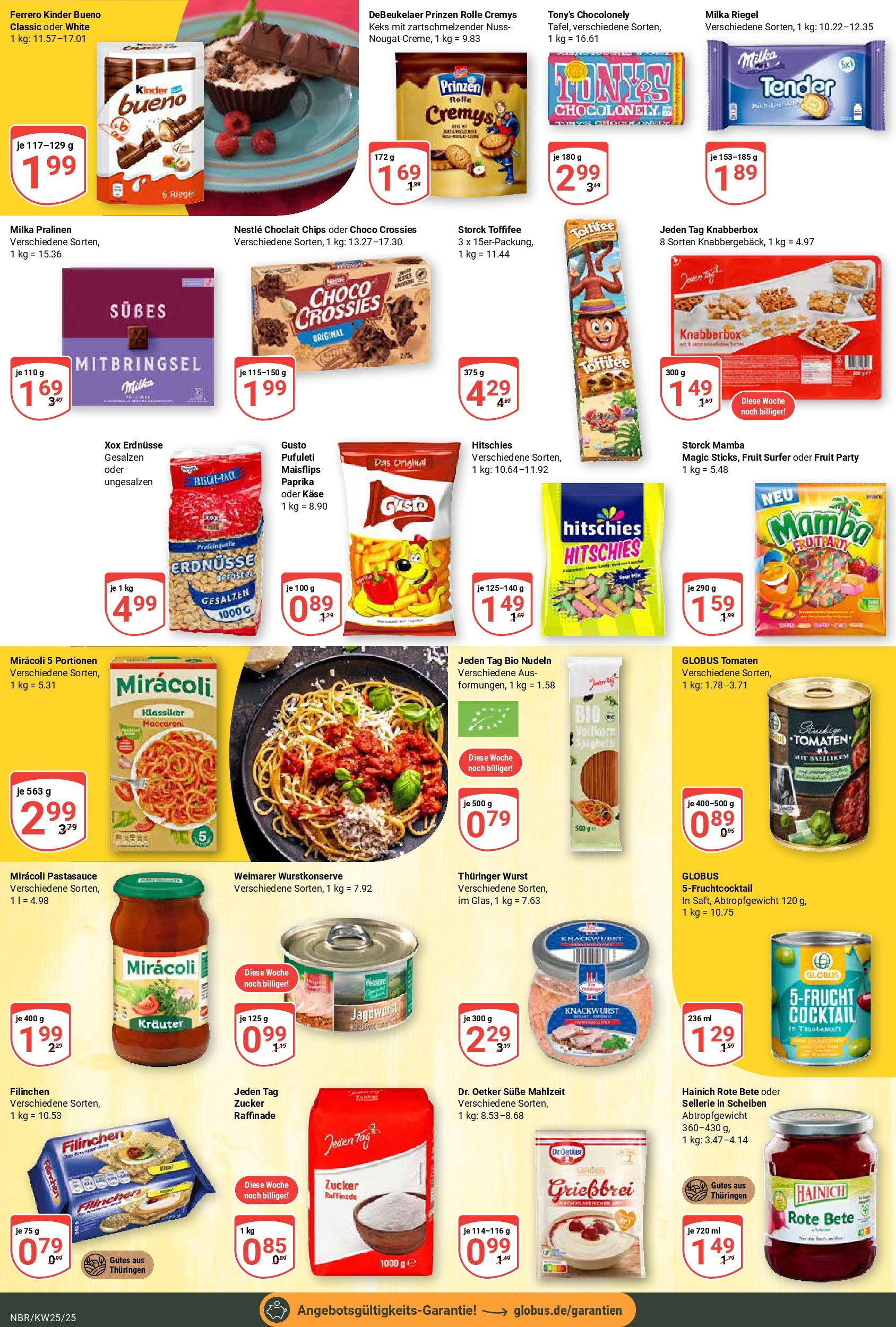 Globus prospekt Neubrandenburg	 (ab 15.06.2025) » Angebote online | Seite: 14 | Produkte: Toffifee, Pasta, Brot, Nudeln