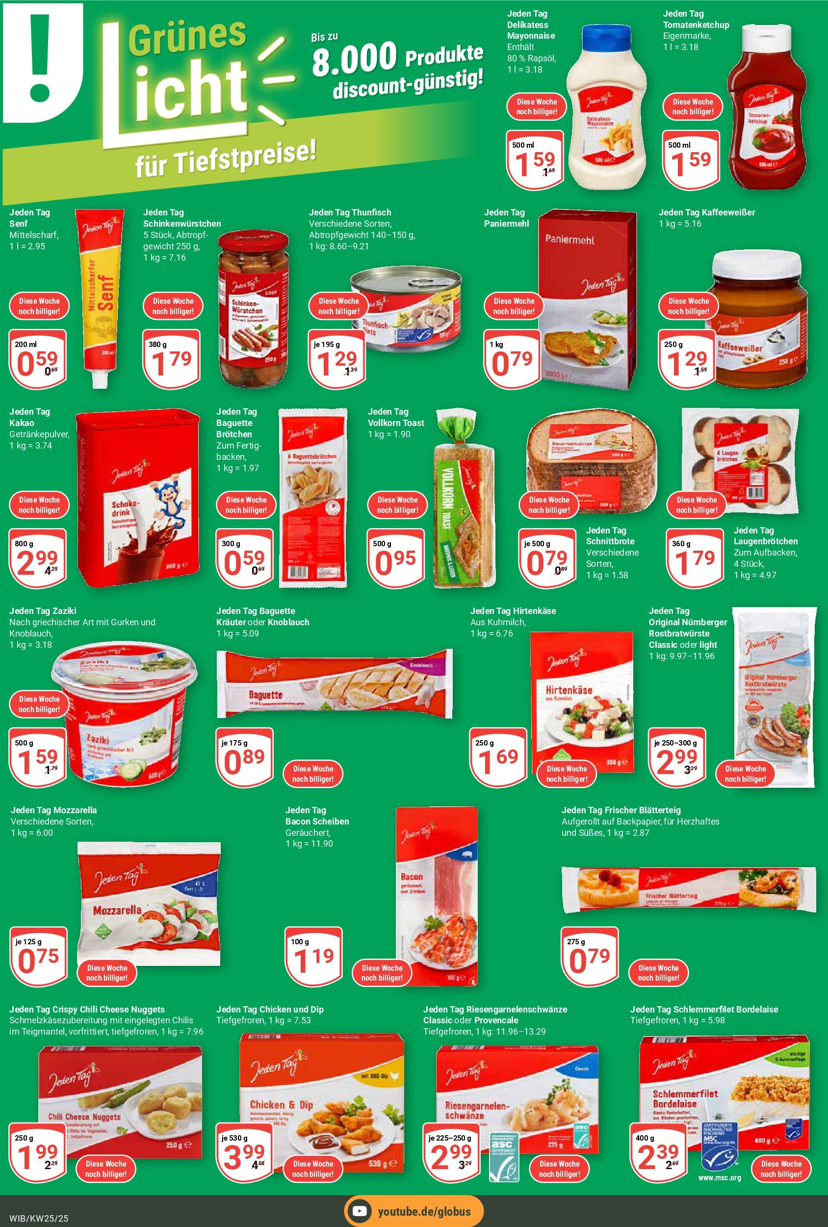 Globus prospekt Wiesbaden-Nordenstadt	 (ab 15.06.2025) » Angebote online | Seite: 16 | Produkte: Toast, Mayonnaise, Knoblauch, Schinken
