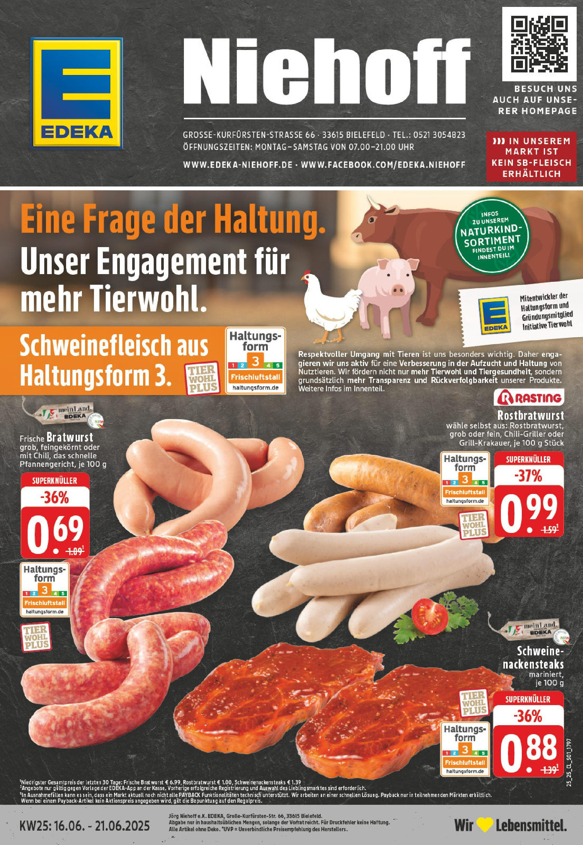 EDEKA Prospekt ab 15.06.2025 - Prospekt Bielefeld Online Vorschau von dem Prospekt des Geschäftes Edeka, gültig ab dem 15.06.2025