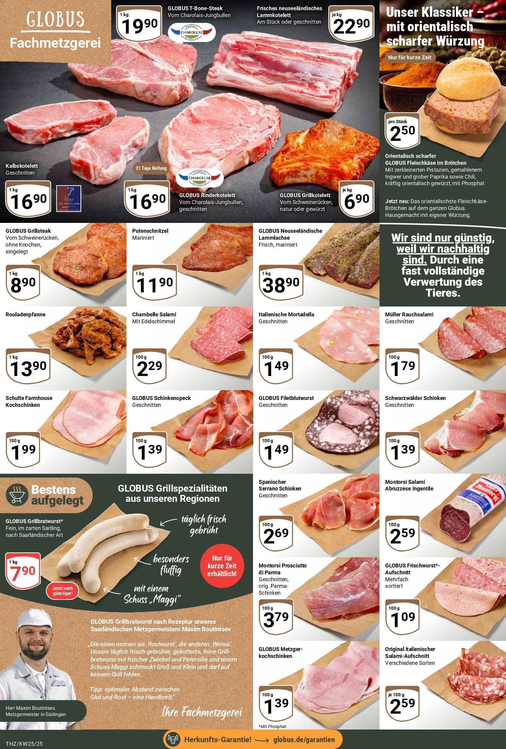 Globus prospekt Zeitz	 (ab 15.06.2025) » Angebote online | Seite: 11 | Produkte: Putenschnitzel, Salami, Serrano schinken, Schinken