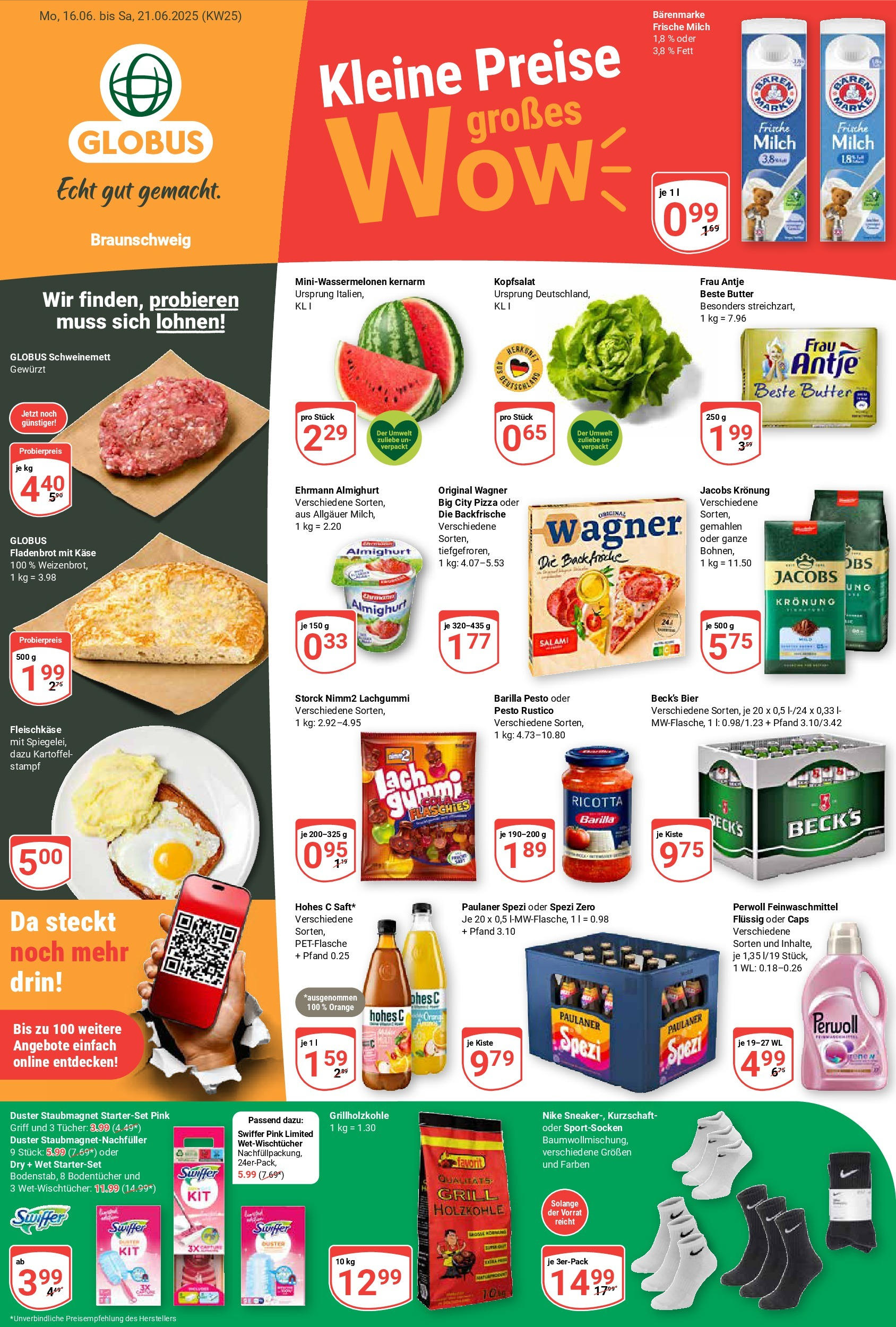 Globus prospekt Braunschweig	 (ab 15.06.2025) » Angebote online | Seite: 5 | Produkte: Milch, Käse, Bier, Barilla pesto