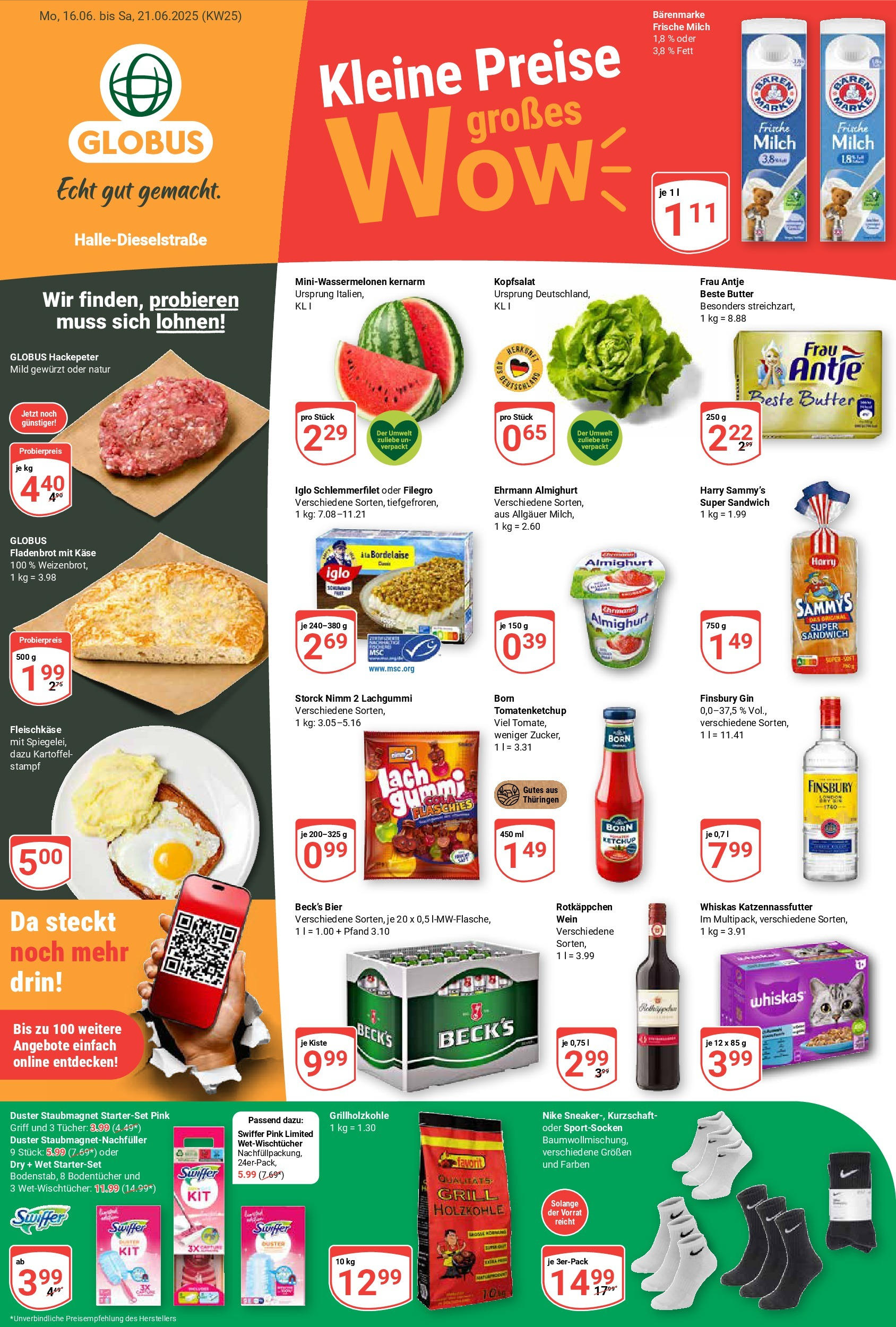 Globus prospekt Halle (saale)	 (ab 15.06.2025) » Angebote online | Seite: 5 | Produkte: Ehrmann almighurt, Butter, Ketchup, Whiskas