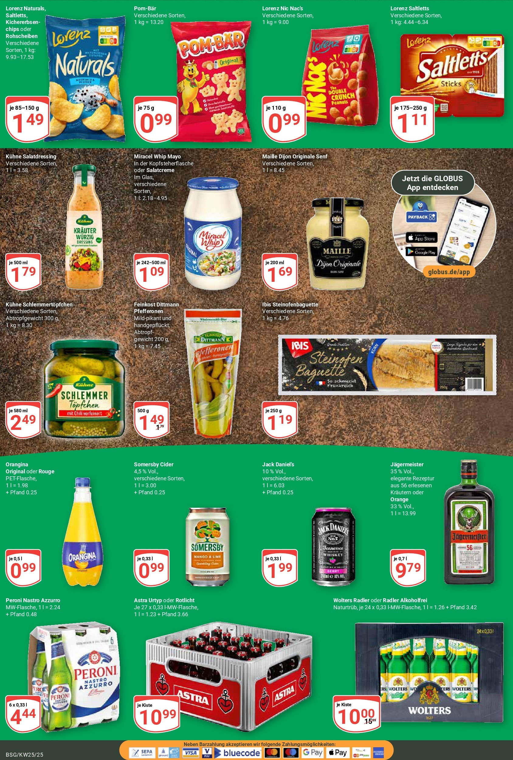 Globus prospekt Braunschweig	 (ab 15.06.2025) » Angebote online | Seite: 9 | Produkte: Dressing, Baguette, Miracel whip, Whiskey