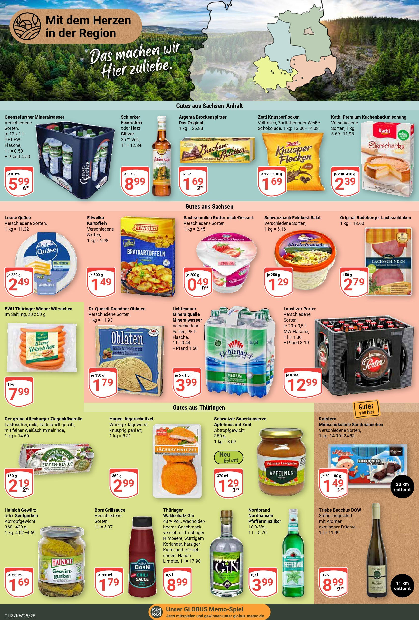 Globus prospekt Zeitz	 (ab 15.06.2025) » Angebote online | Seite: 20 | Produkte: Schnitzel, Gin, Flocken, Salat