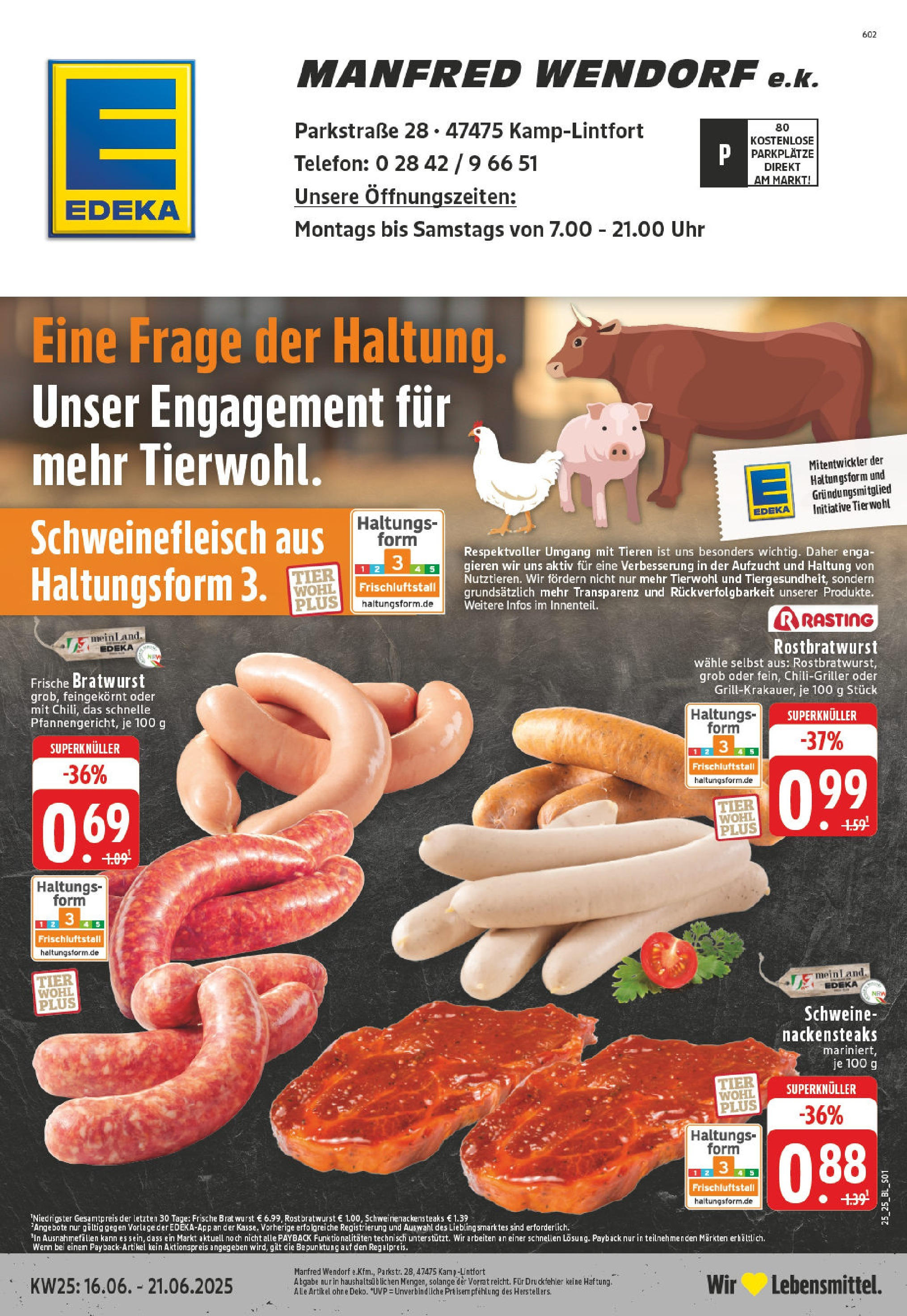 EDEKA Prospekt ab 15.06.2025 - Prospekt Kamp-Lintfort Online Vorschau von dem Prospekt des Geschäftes Edeka, gültig ab dem 15.06.2025