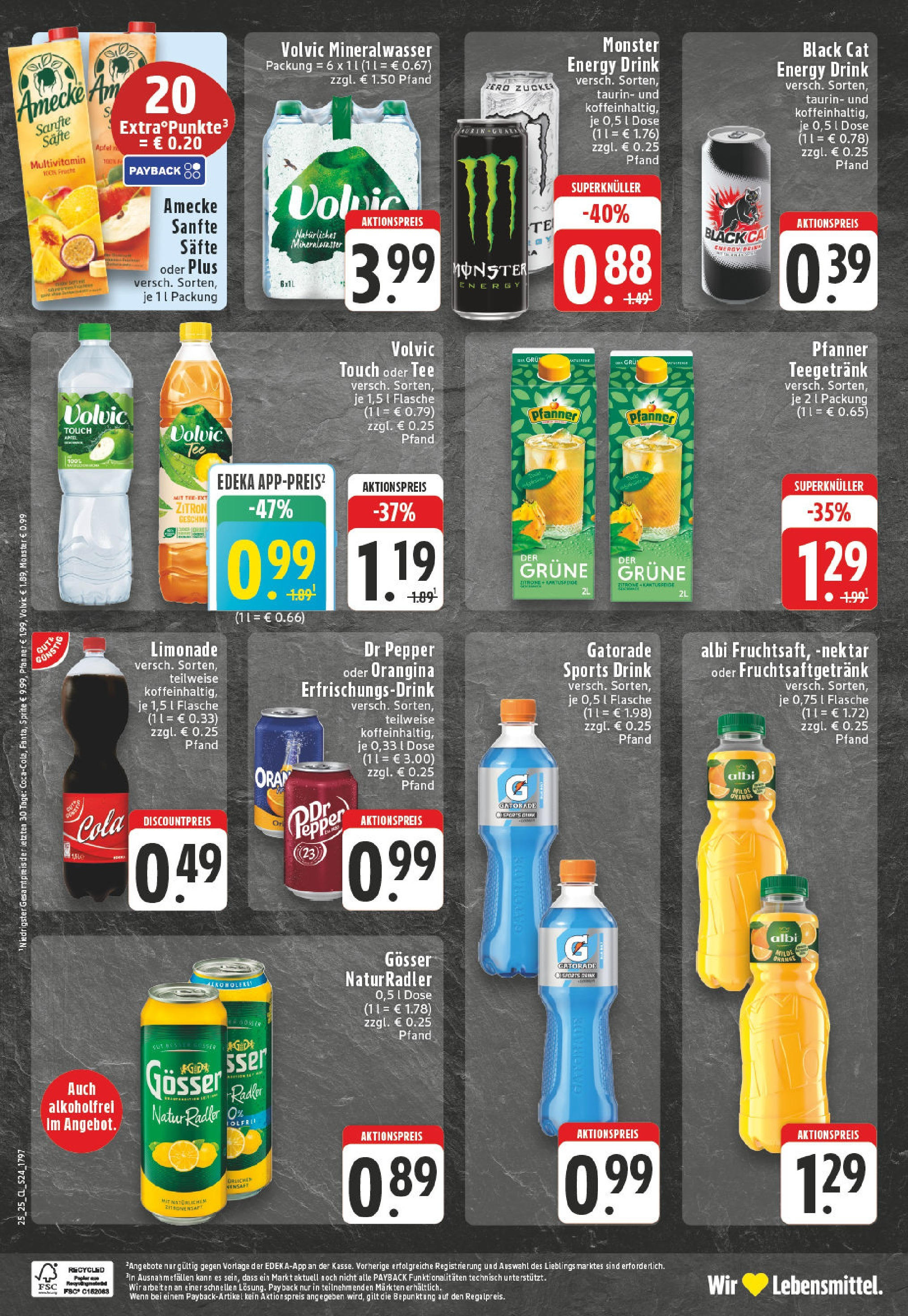 Edeka prospekt Bielefeld	 (ab 15.06.2025) » Angebote Online | Seite: 24 | Produkte: Energy, Limonade, Volvic touch, Tee