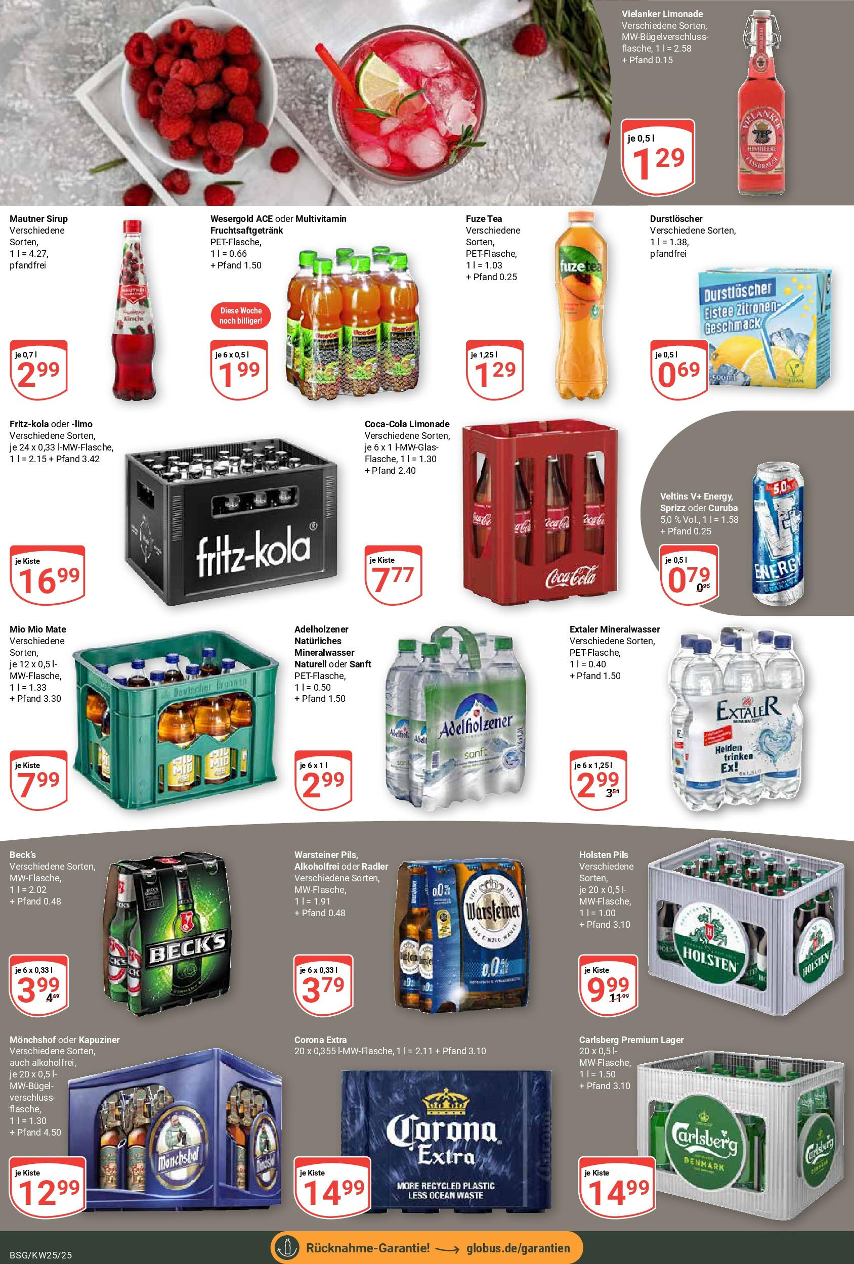 Globus prospekt Braunschweig	 (ab 15.06.2025) » Angebote online | Seite: 23 | Produkte: Energy, Adelholzener, Radler, Veltins
