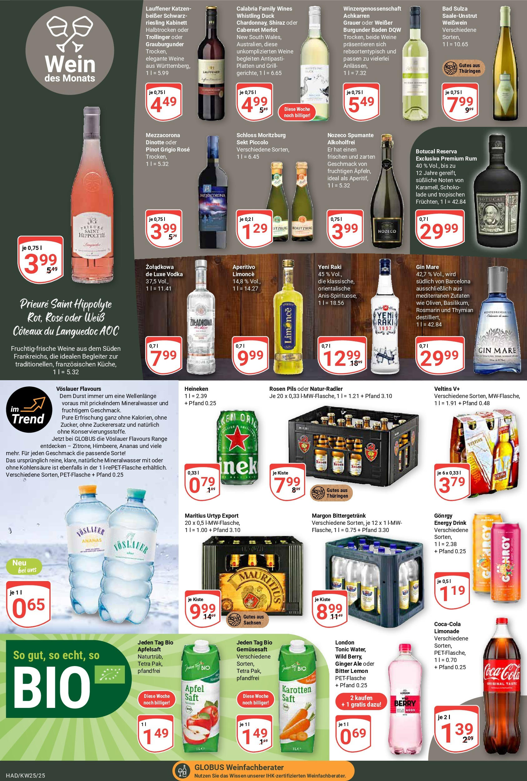 Globus prospekt Halle (saale)	 (ab 15.06.2025) » Angebote online | Seite: 26 | Produkte: Weißwein, Weißwein halbtrocken, Merlot, Vodka