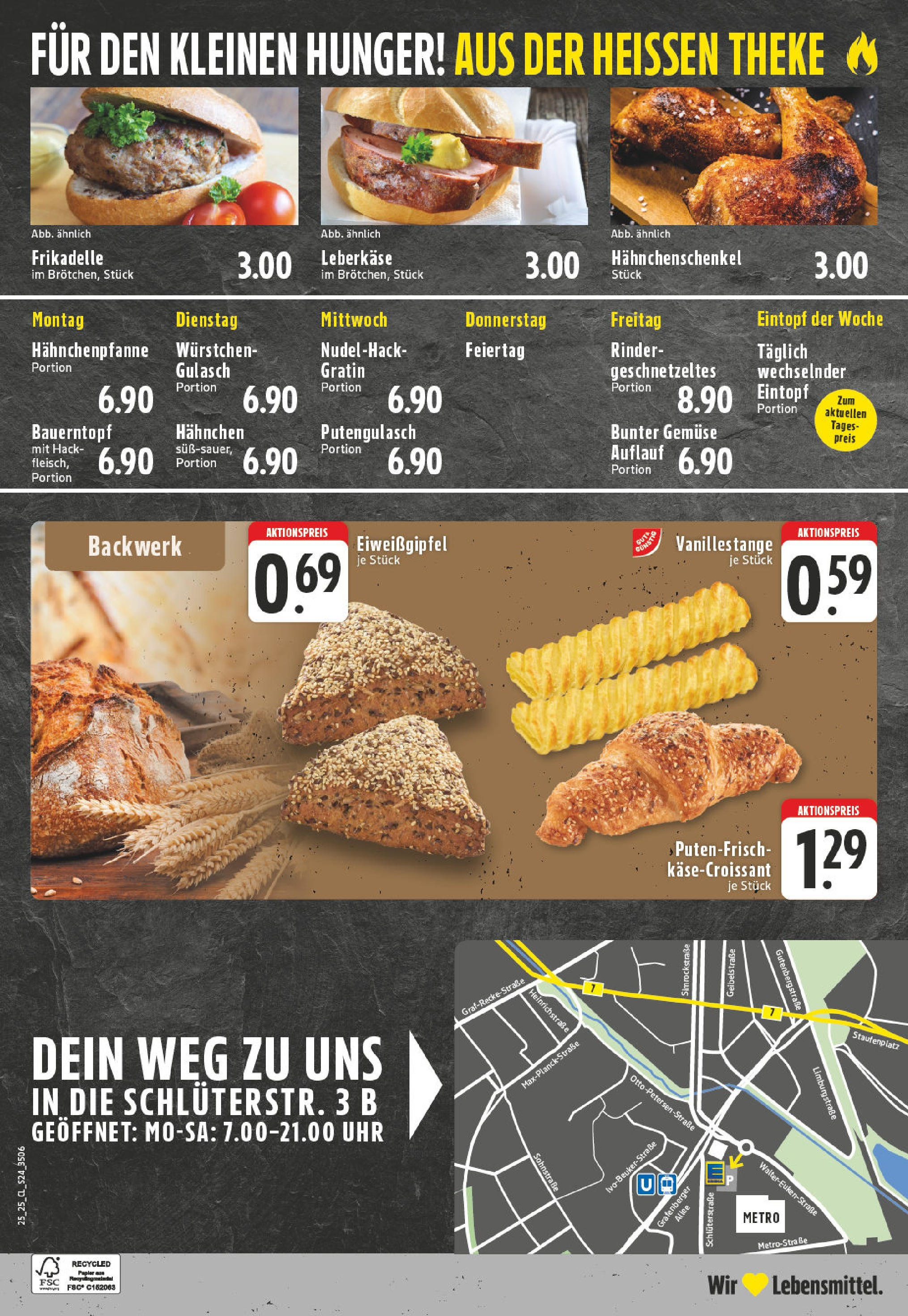 Edeka prospekt Düsseldorf	 (ab 15.06.2025) » Angebote Online | Seite: 24 | Produkte: Hahnchen, Hahnchenschenkel, Gulasch, Uhr