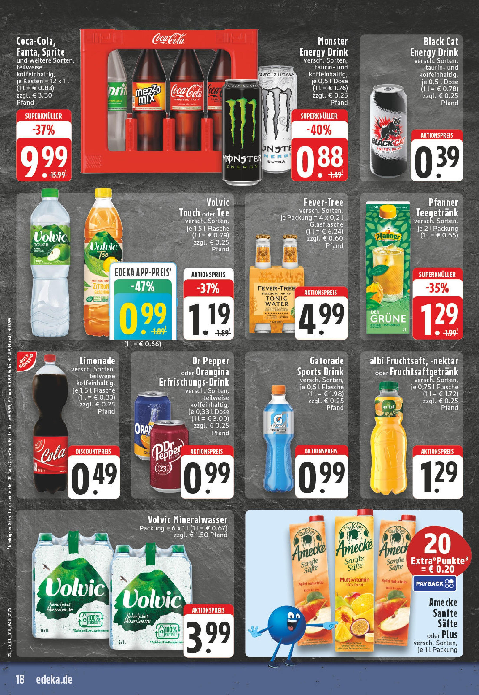 Edeka prospekt Monheim Am Rhein	 (ab 15.06.2025) » Angebote Online | Seite: 18 | Produkte: Coca cola, Cola, Monster, Volvic