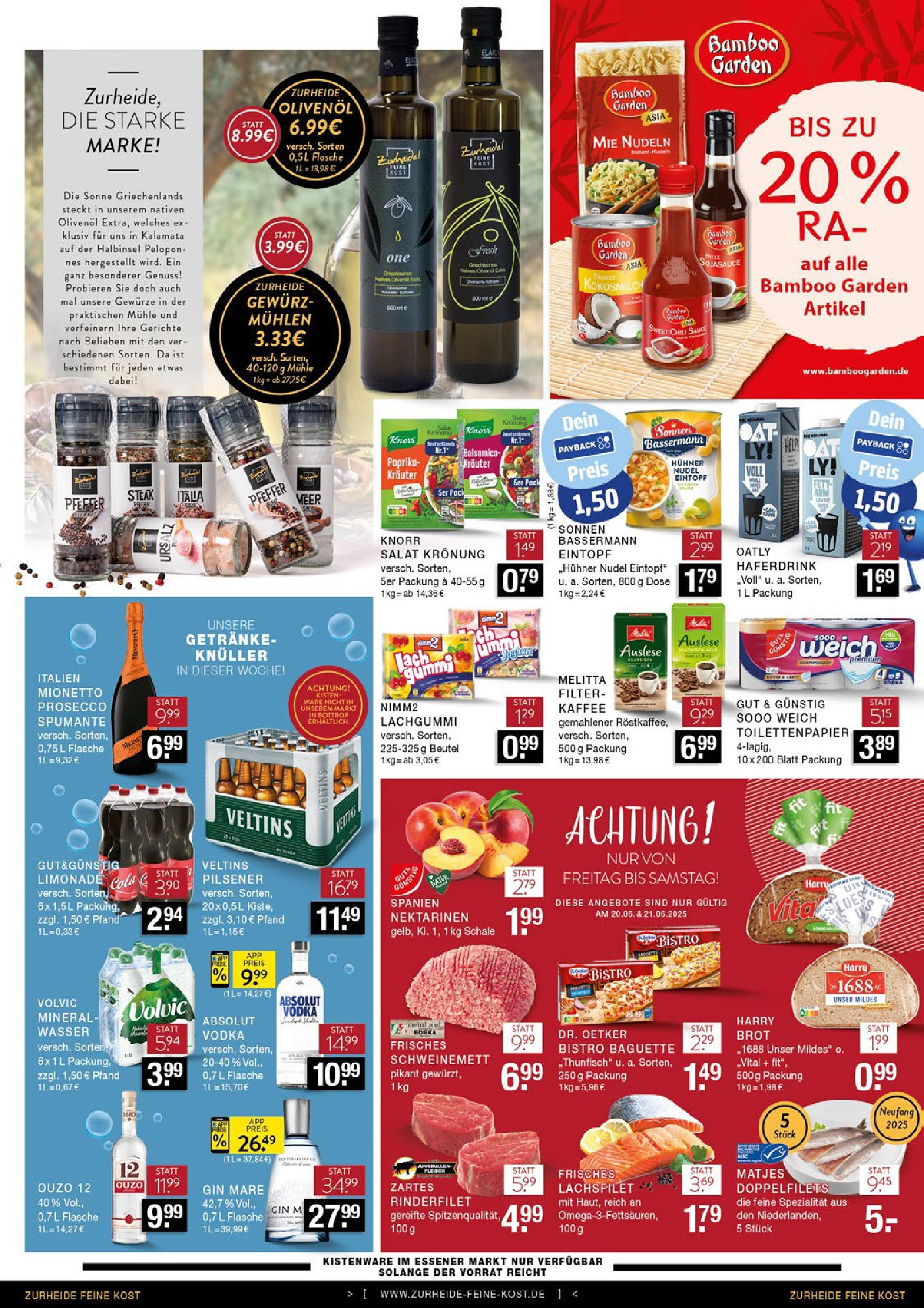 Edeka prospekt Oberhausen	 (ab 15.06.2025) » Angebote Online | Seite: 6 | Produkte: Nektarinen, Rinderfilet, Prosecco, Salat